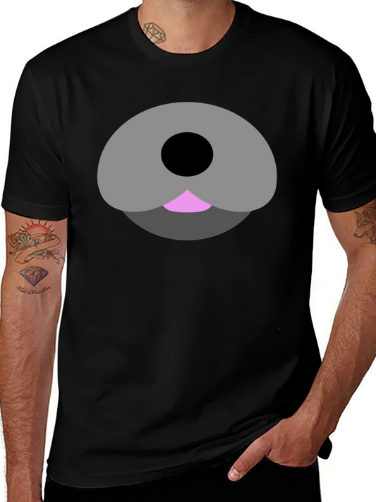 Cartoon Bear Face Graphic Tee