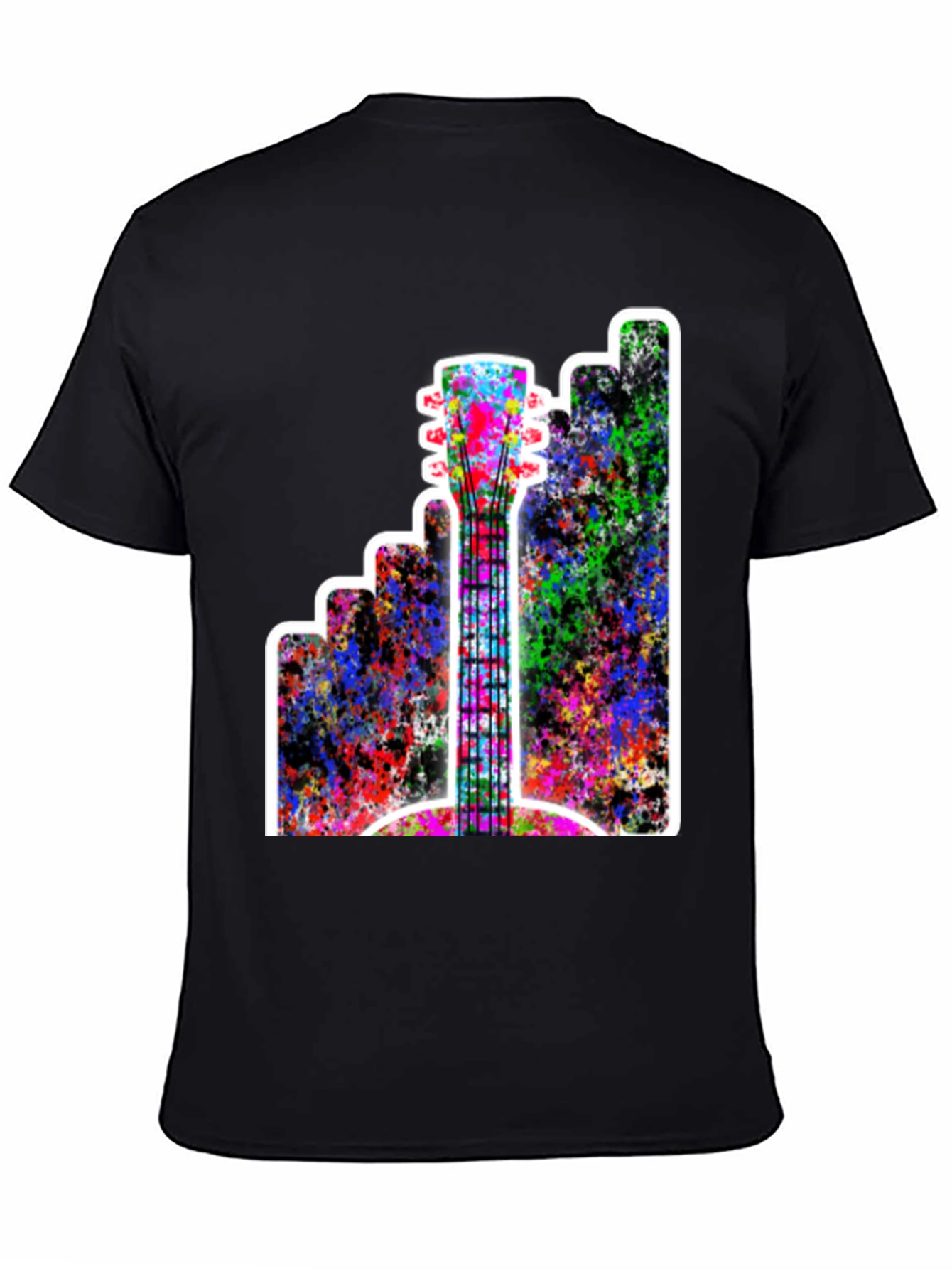 Abstract Guitar Graphic Tee - Music Lovers T-Shirt
