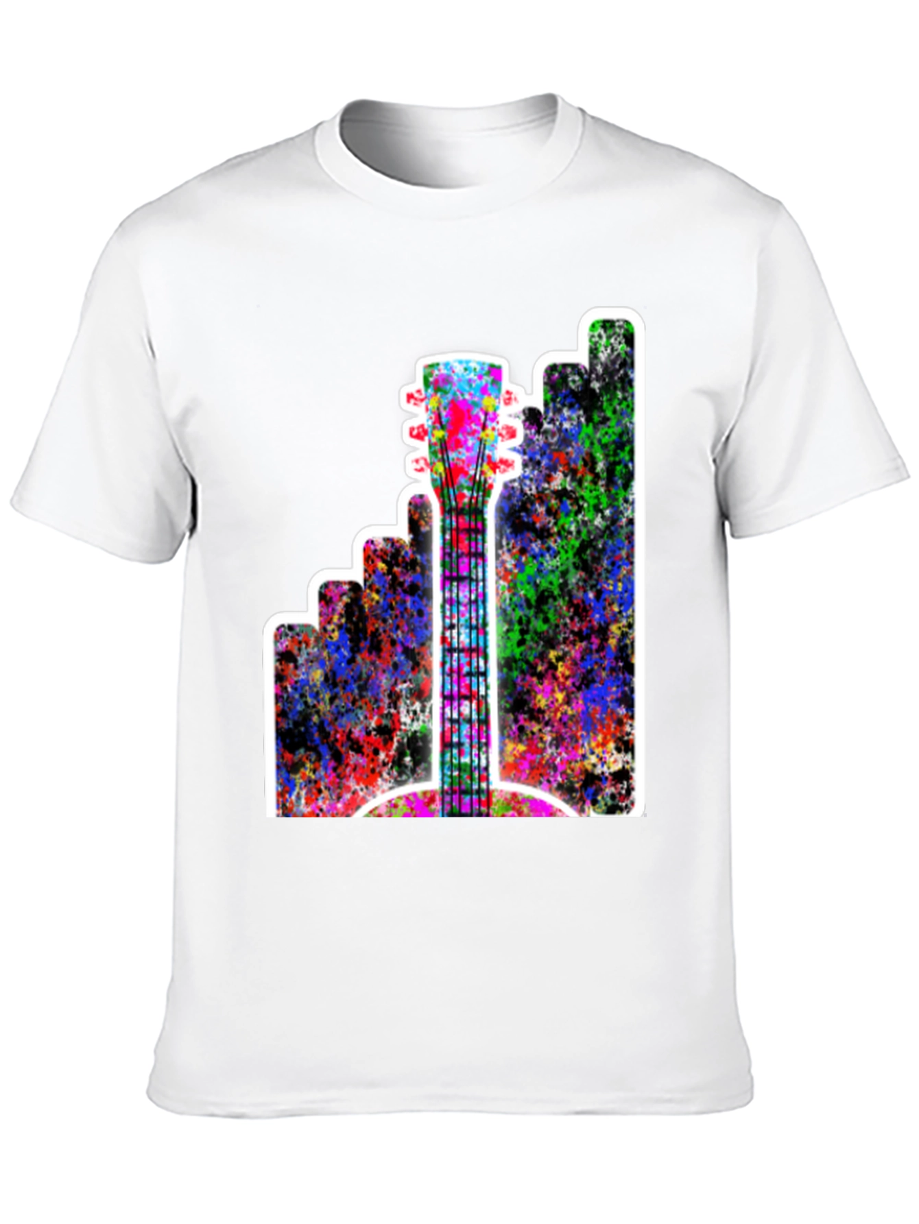 Abstract Guitar Graphic Tee - Music Lovers T-Shirt