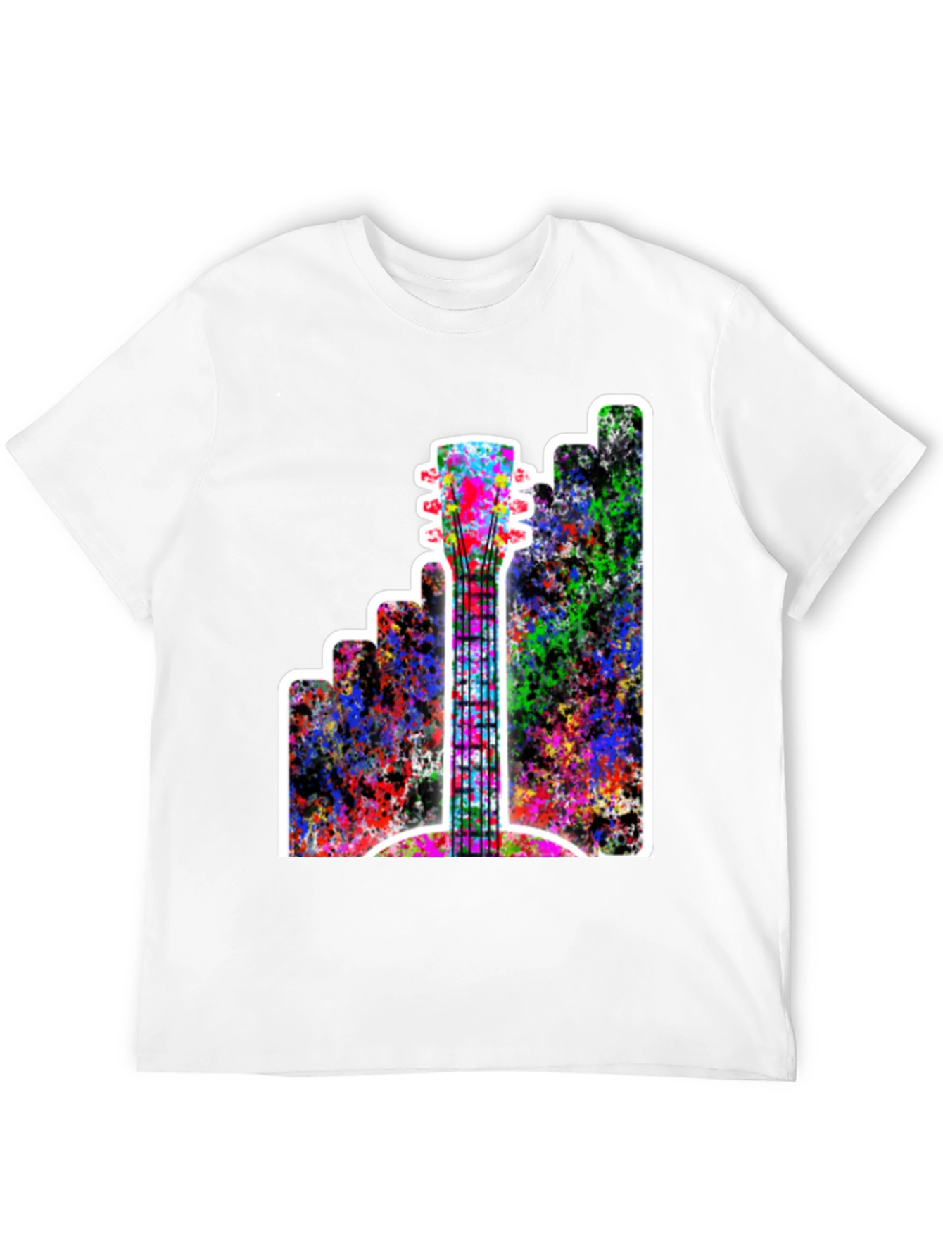 Abstract Guitar Graphic Tee - Music Lovers T-Shirt