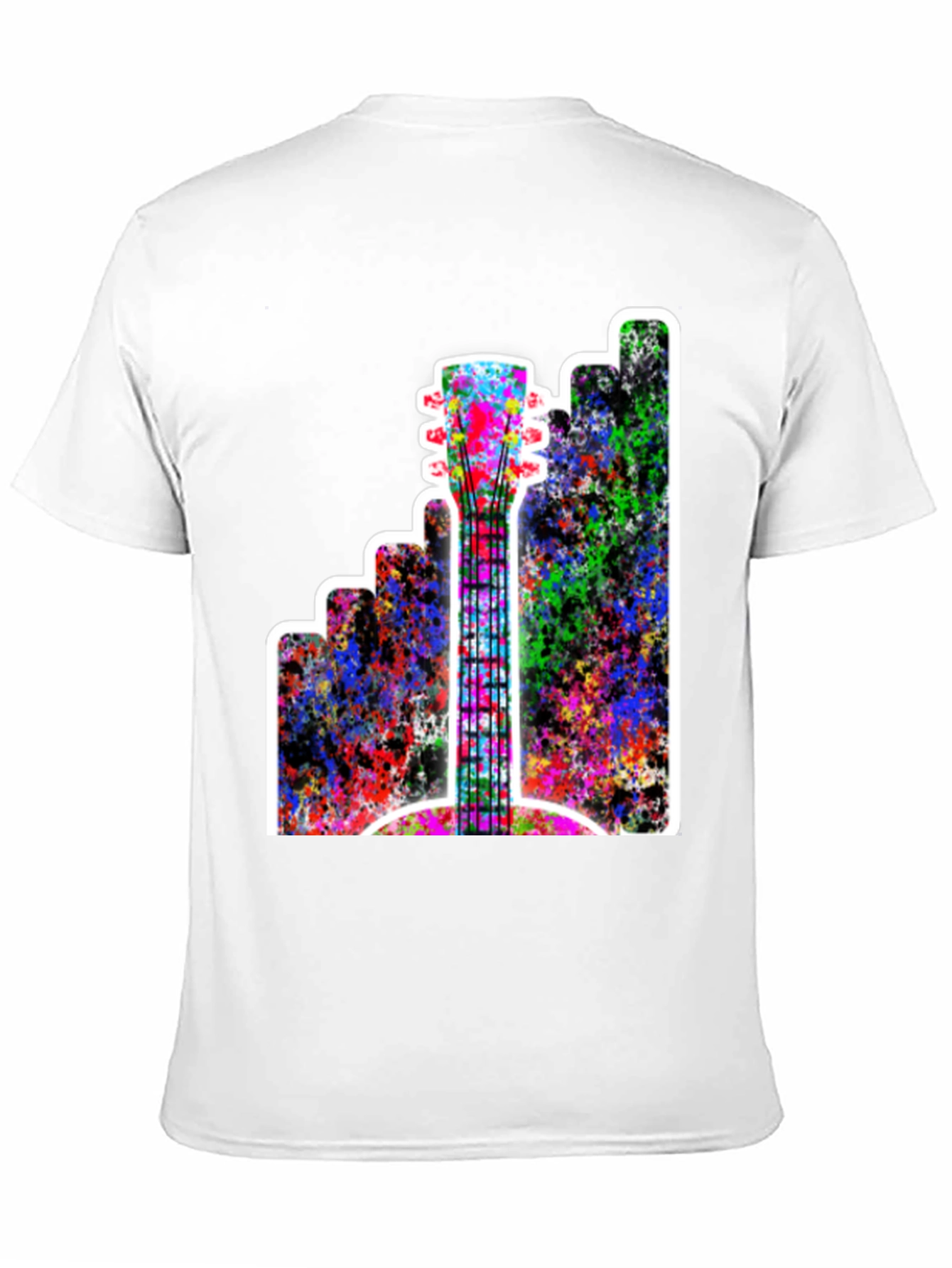 Abstract Guitar Graphic Tee - Music Lovers T-Shirt