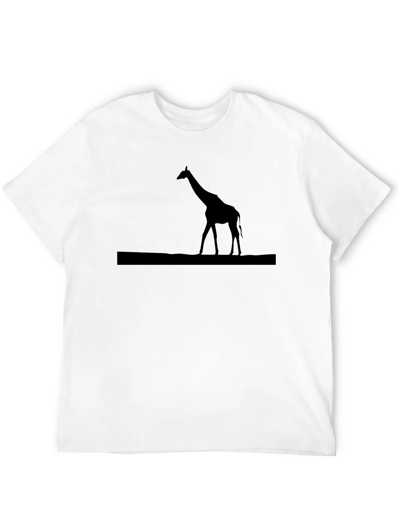 Giraffe Silhouette Graphic T-Shirt - Classic Black Tee