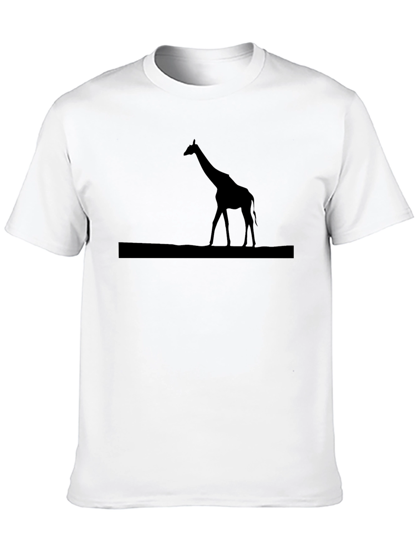 Giraffe Silhouette Graphic T-Shirt - Classic Black Tee