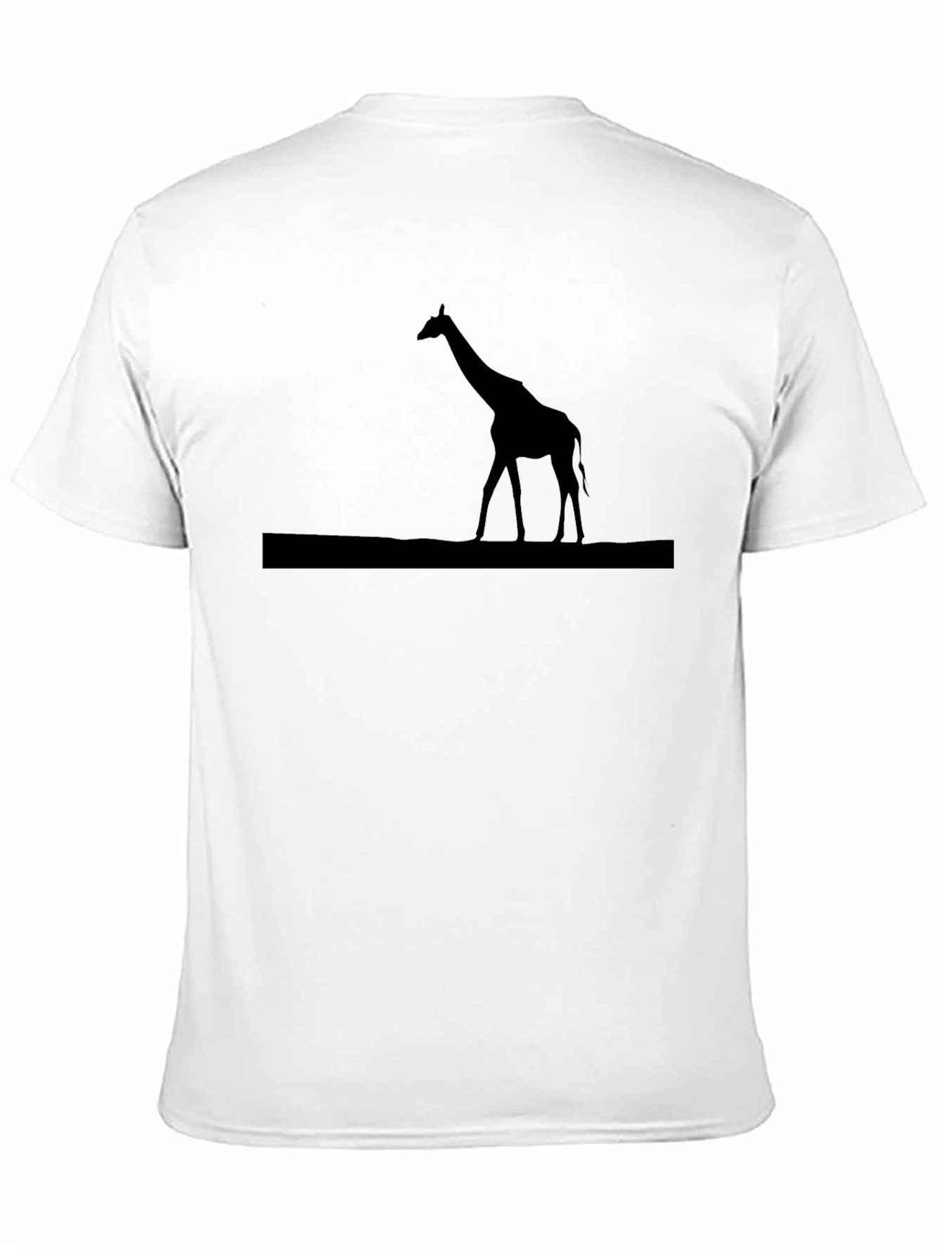 Giraffe Silhouette Graphic T-Shirt - Classic Black Tee