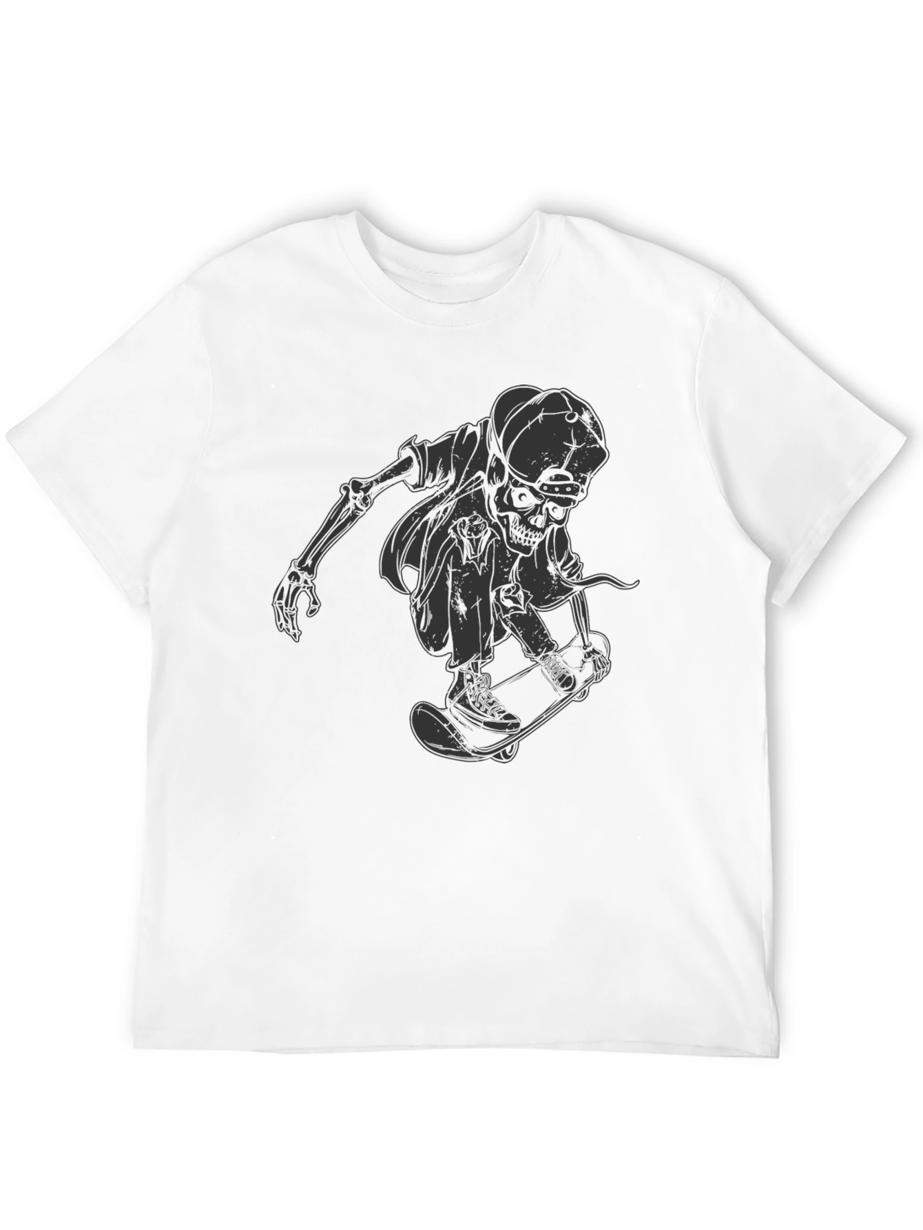 Skateboarding Skeleton T-Shirt - Unique Graphic Tee