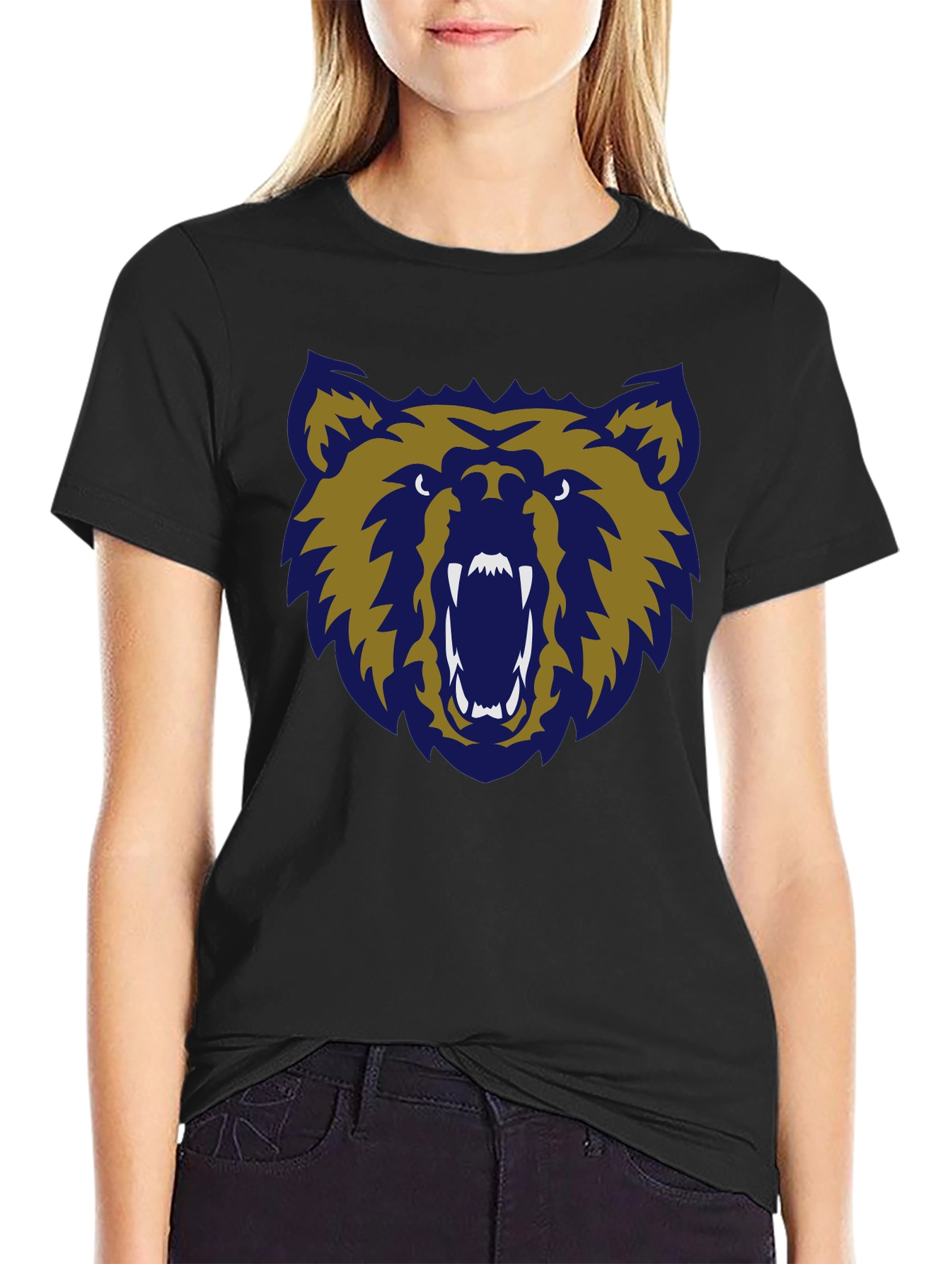 Grizzly Bear Graphic Tee - Mens Black T-Shirt