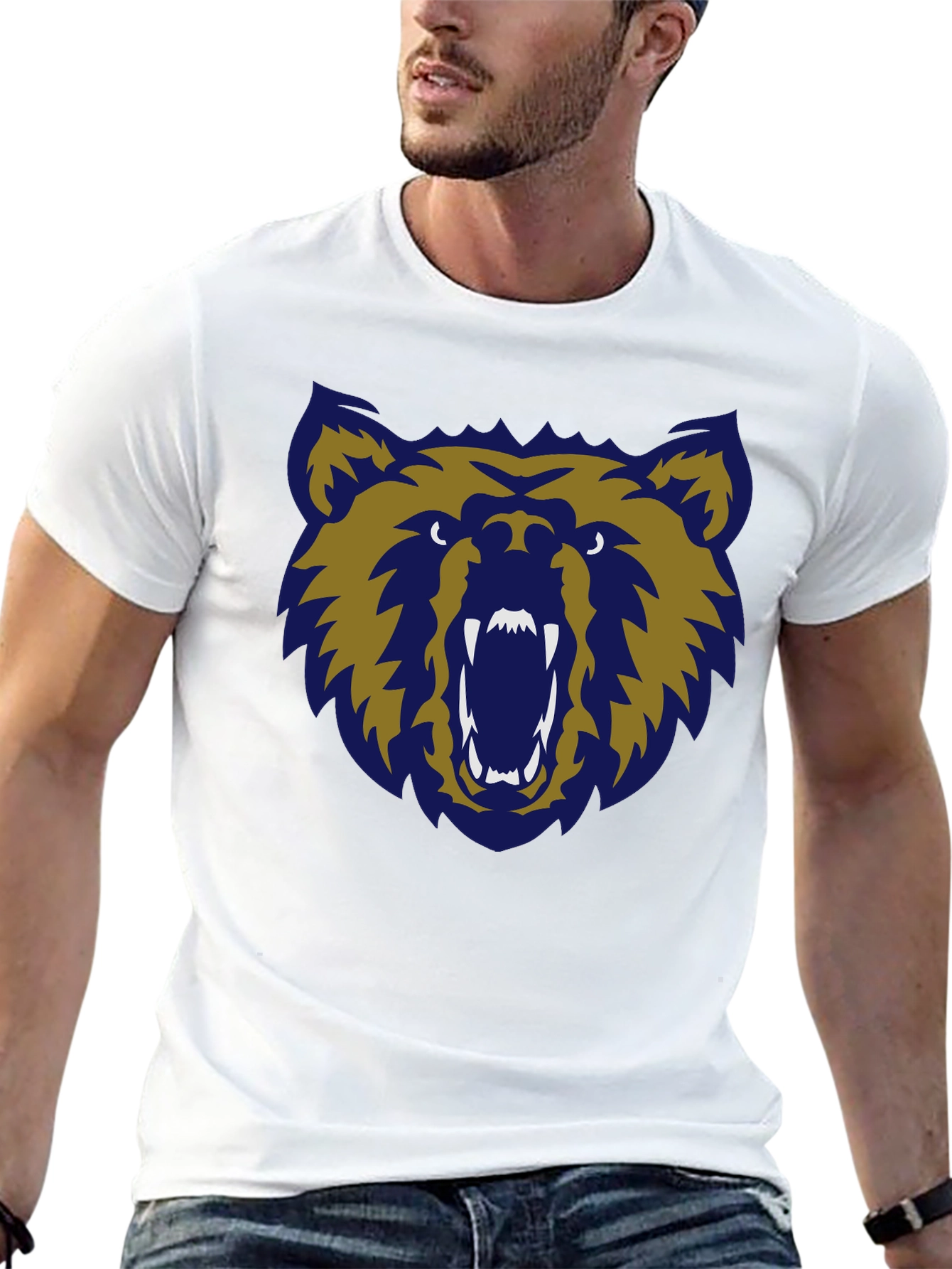 Grizzly Bear Graphic Tee - Mens Black T-Shirt
