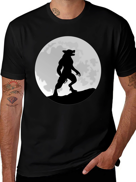 Werewolf Moon Graphic T-Shirt - Black Cotton Tee
