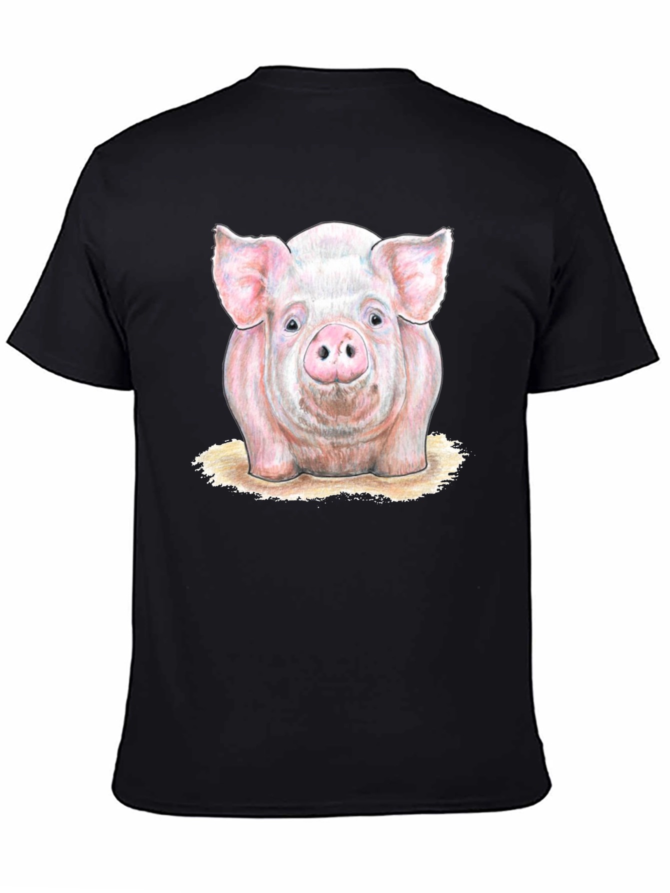 Pig Graphic T-Shirt - Black Cotton Tee