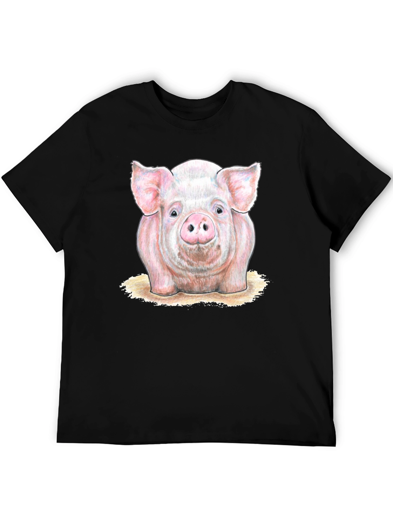 Pig Graphic T-Shirt - Black Cotton Tee