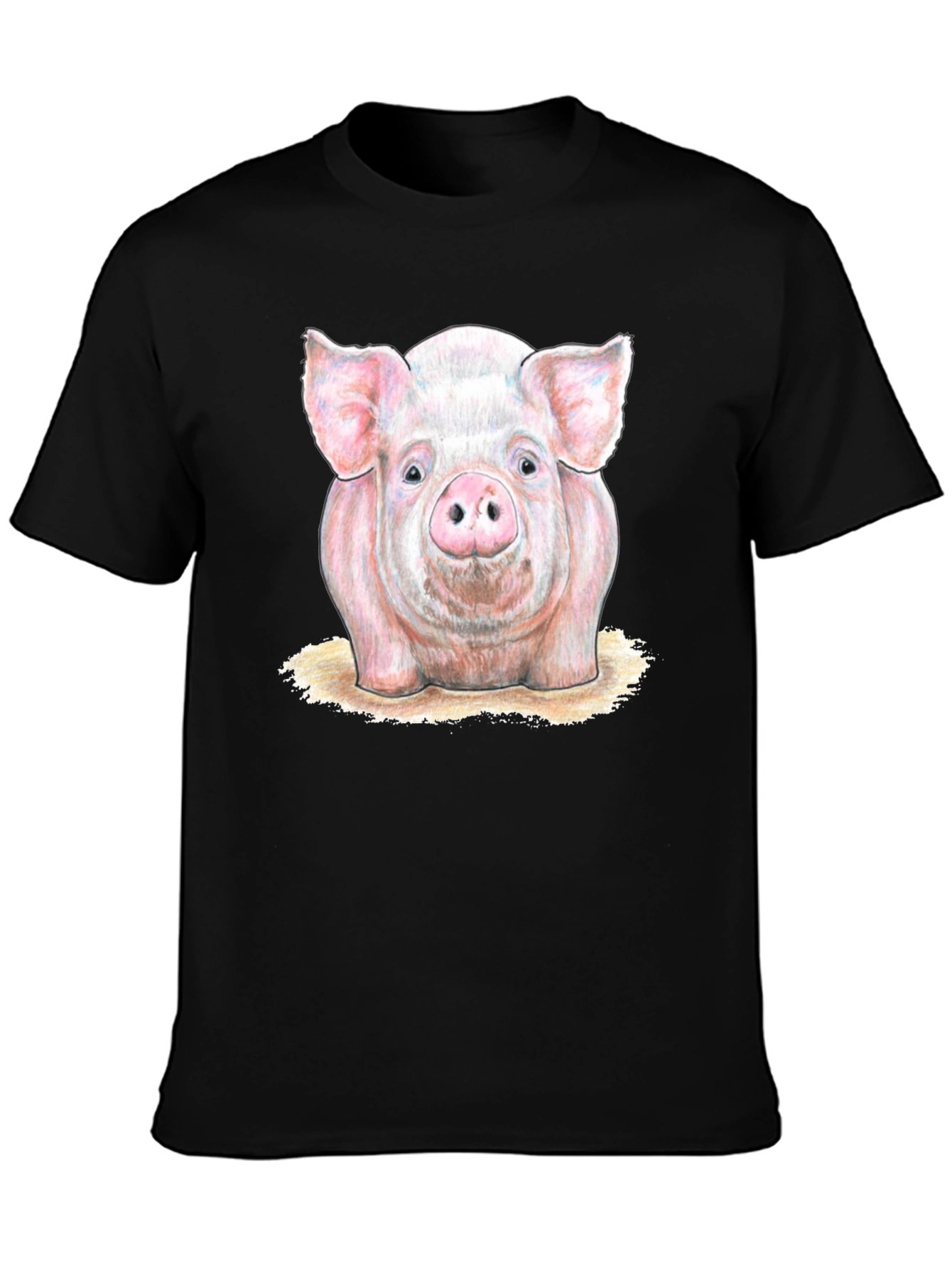 Pig Graphic T-Shirt - Black Cotton Tee