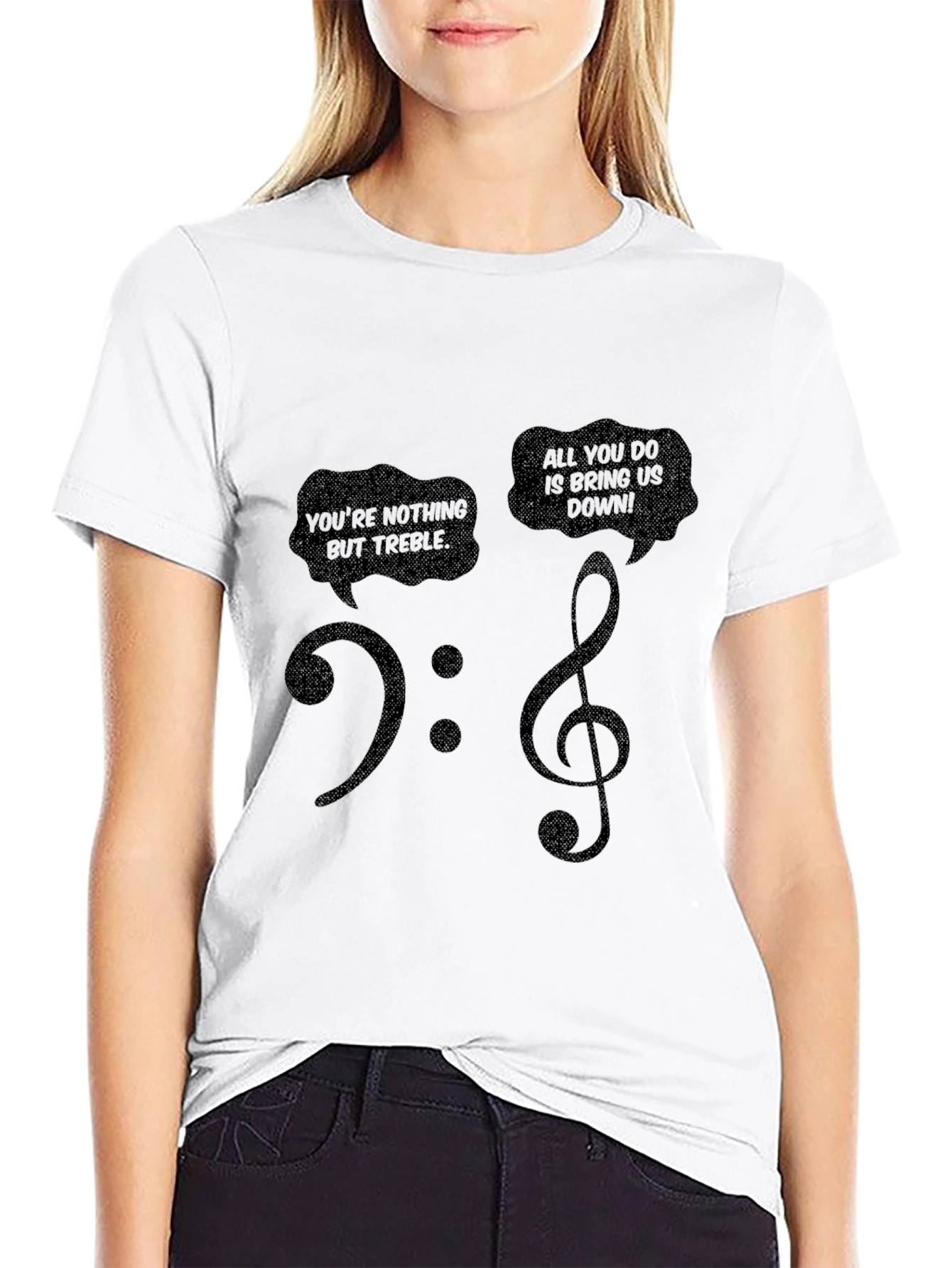 Music Pun T-Shirt - Treble Clef Funny Tee