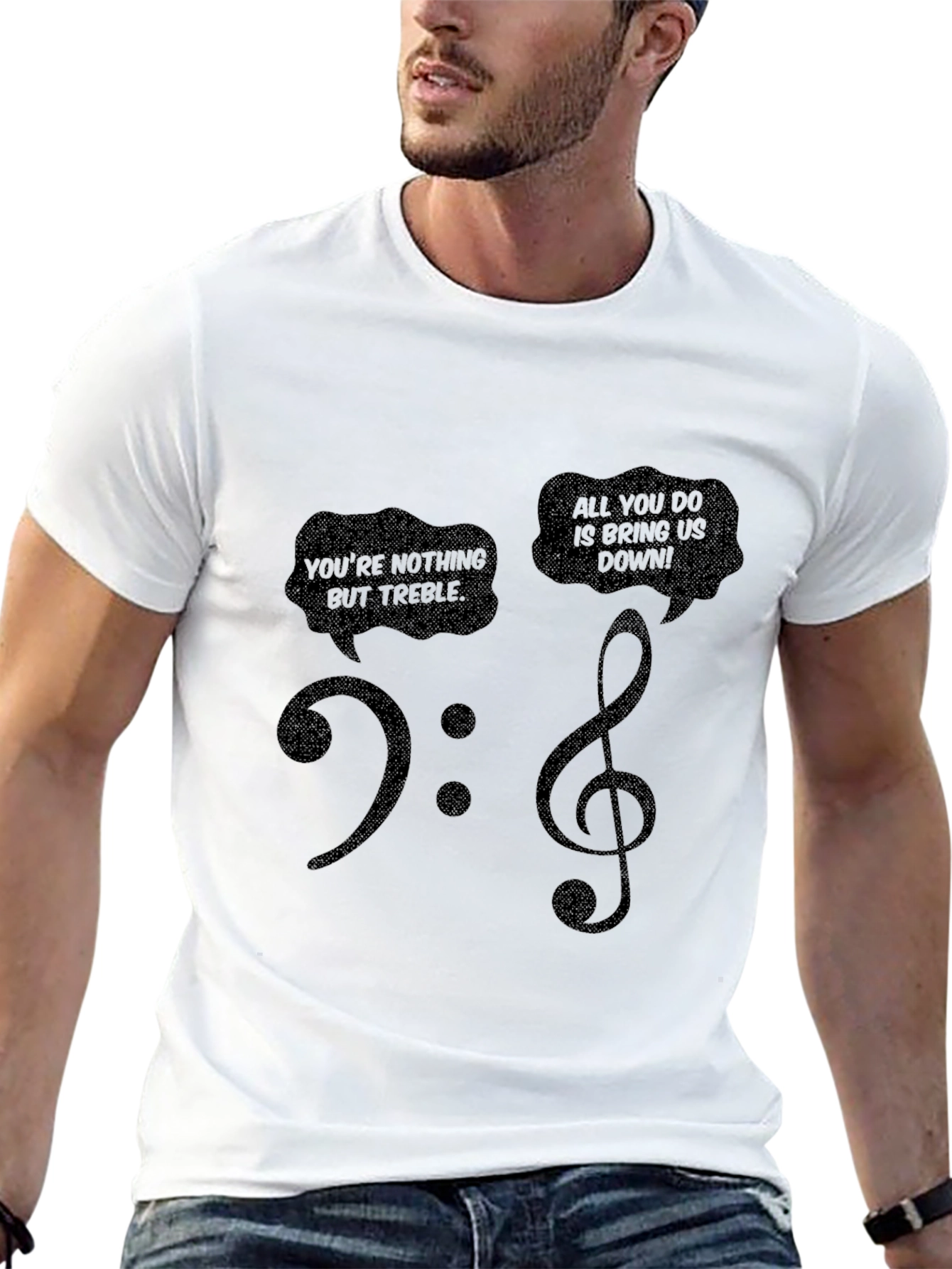 Music Pun T-Shirt - Treble Clef Funny Tee