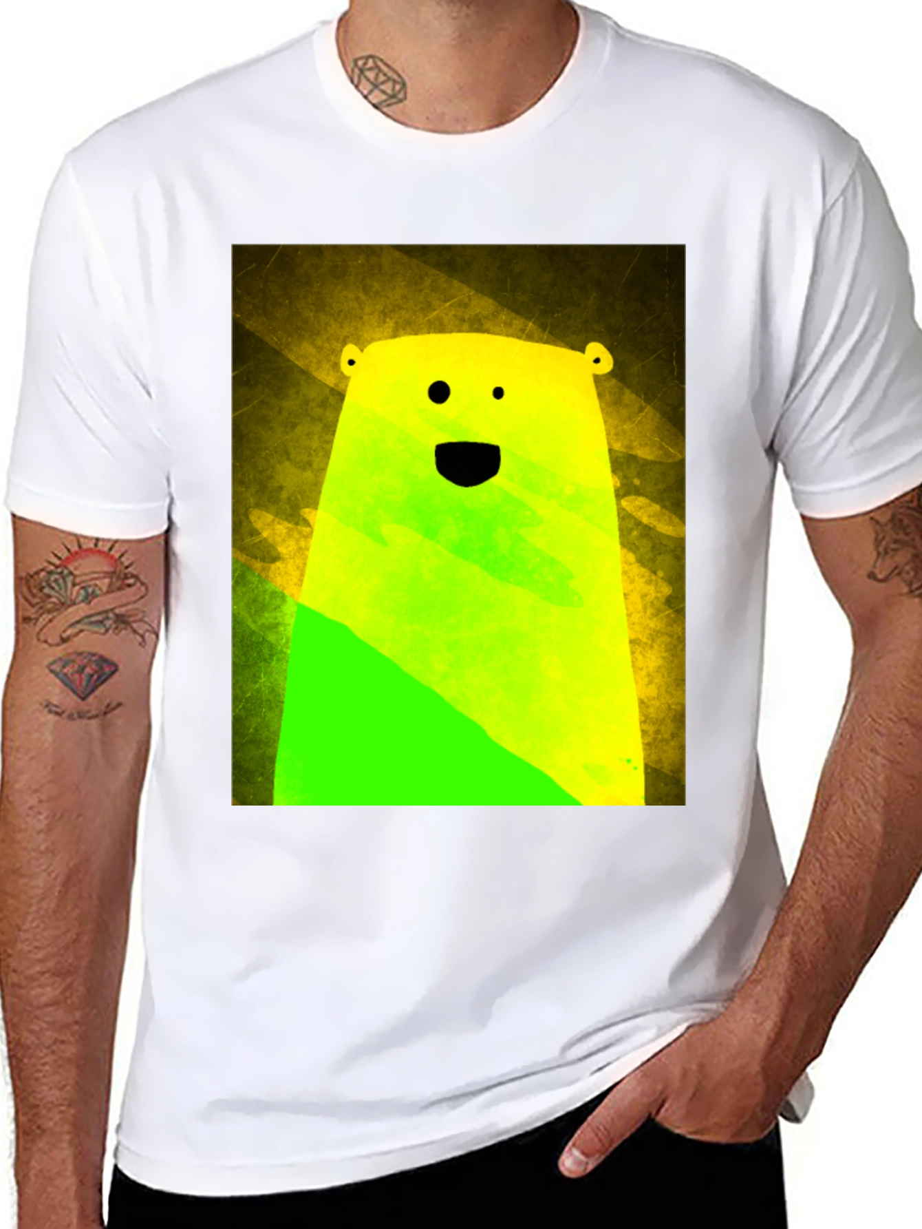 Vibrant Bear Graphic Tee - Unique Streetwear Style