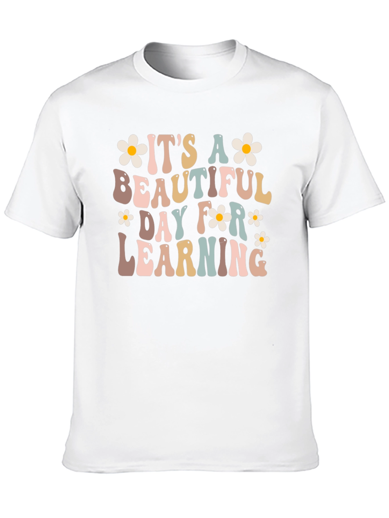 Beautiful Day For Learning Retro Teacher T-Shirt