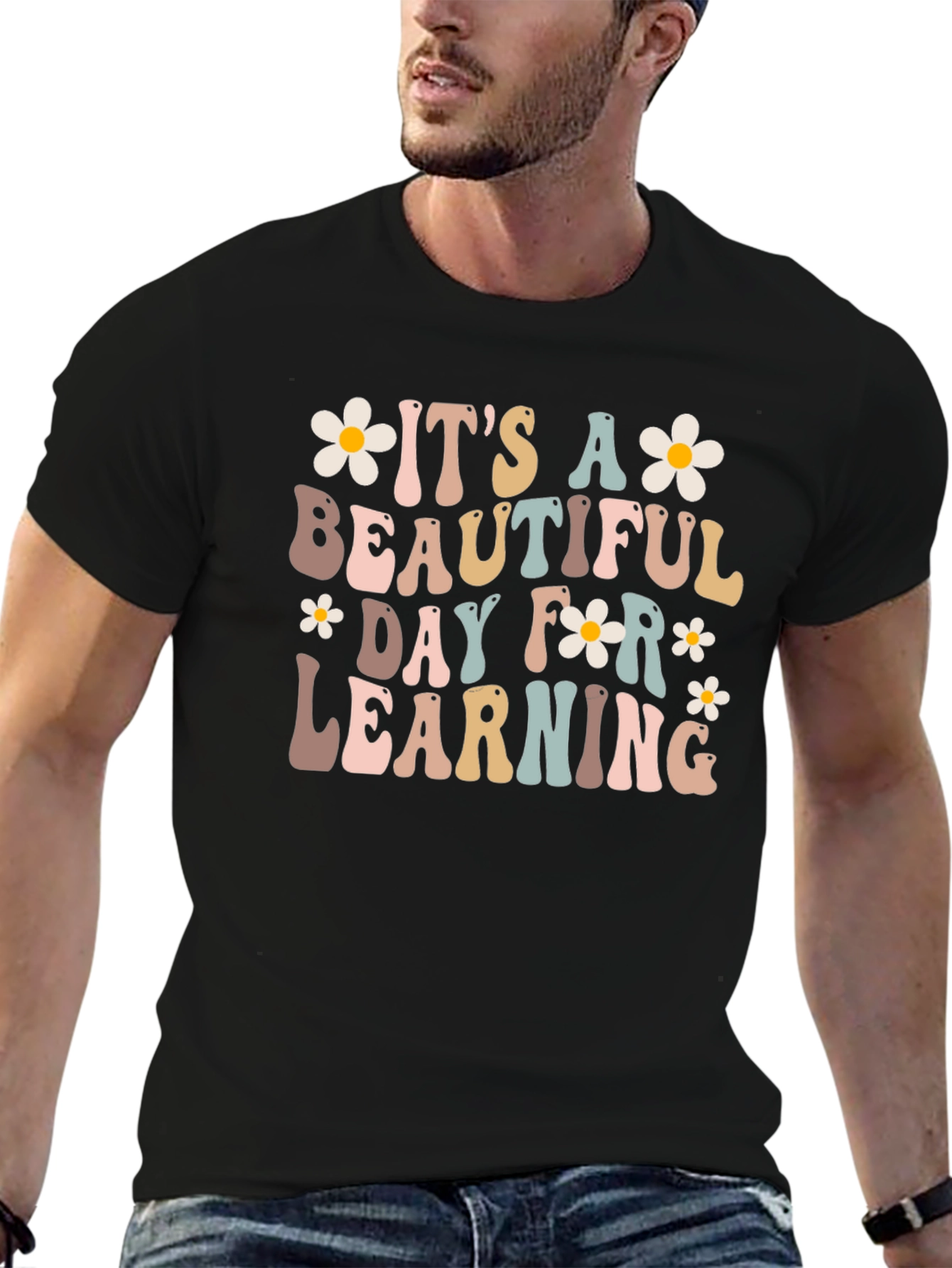 Beautiful Day For Learning Retro Teacher T-Shirt