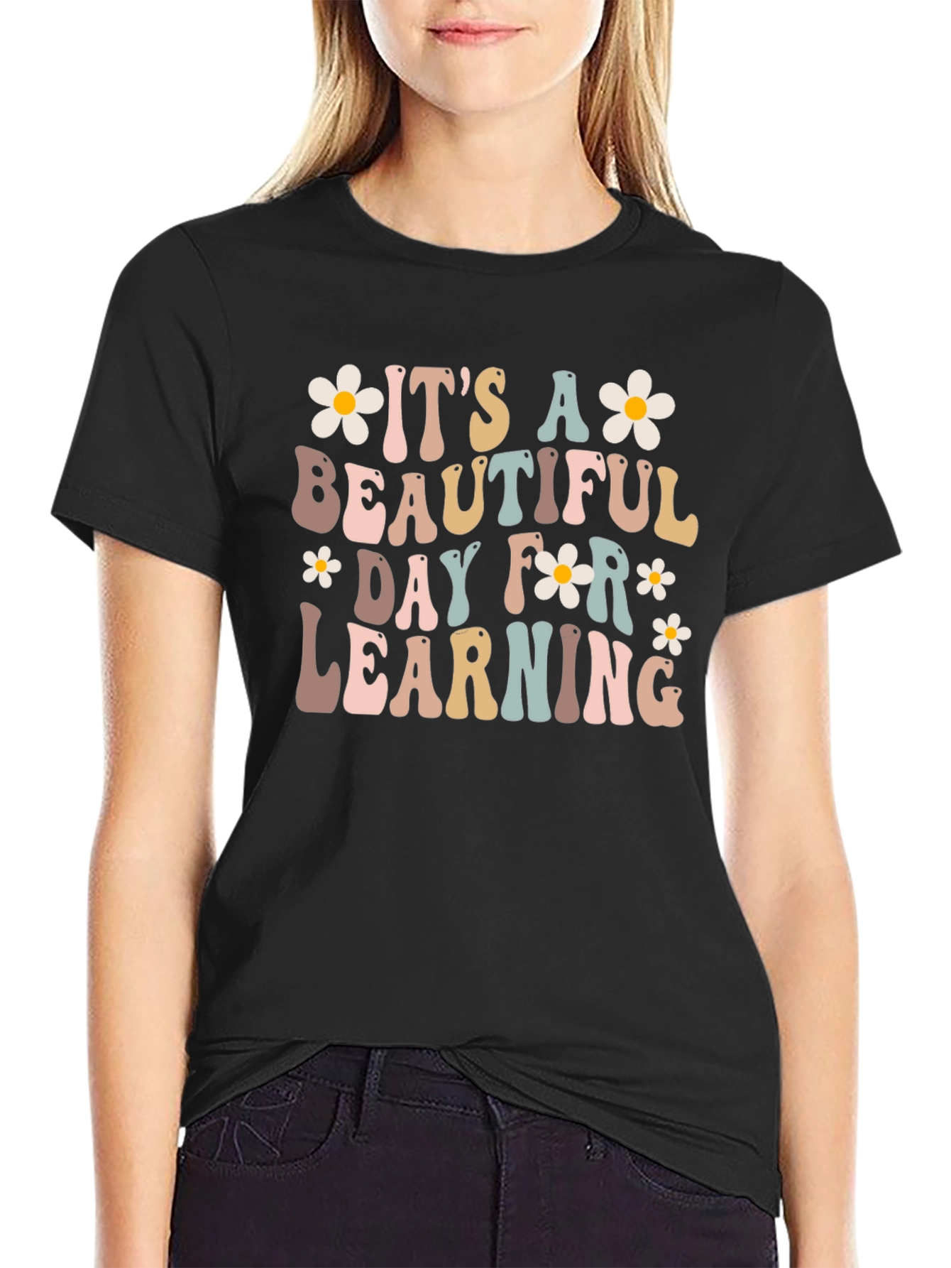 Beautiful Day For Learning Retro Teacher T-Shirt