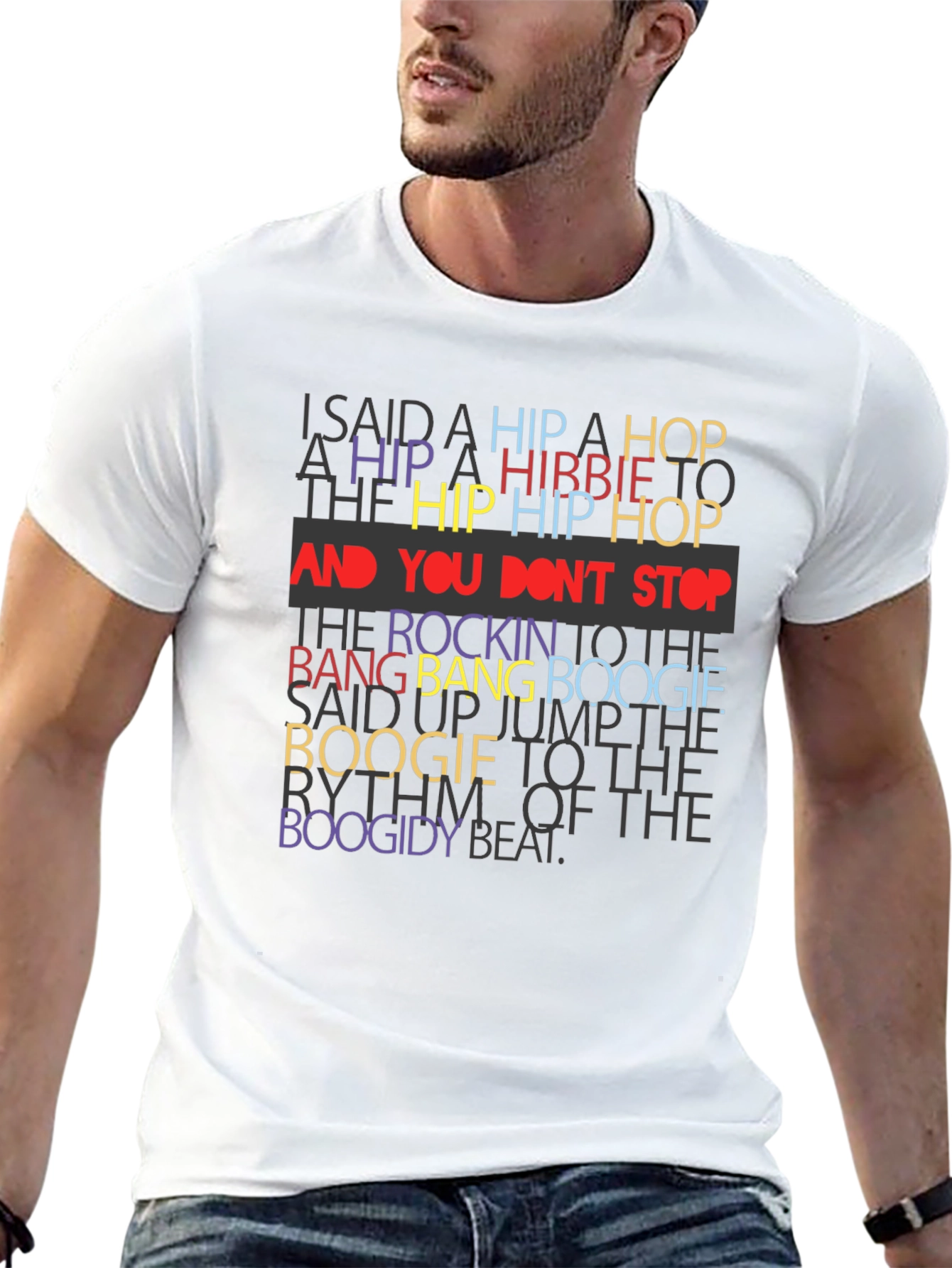 Hip Hop Lyric T-Shirt - Retro Style