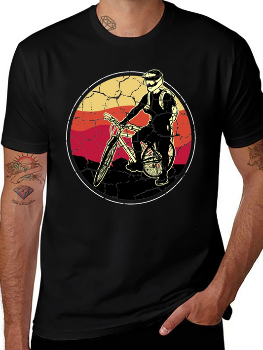 Mountain Biker Graphic Tee - Vintage Style