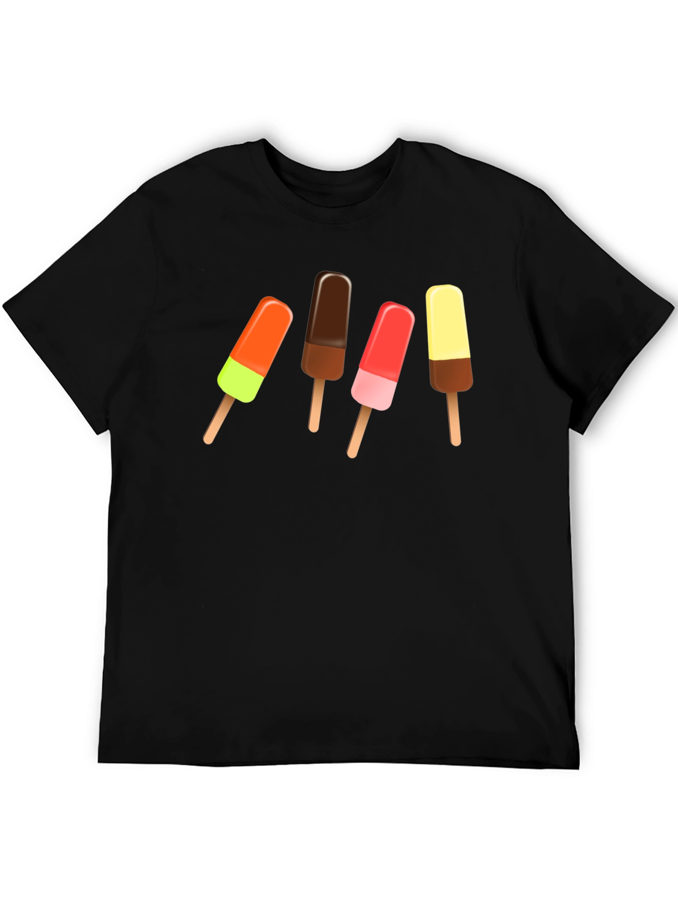 Cool Ice Cream Pops Black T-Shirt