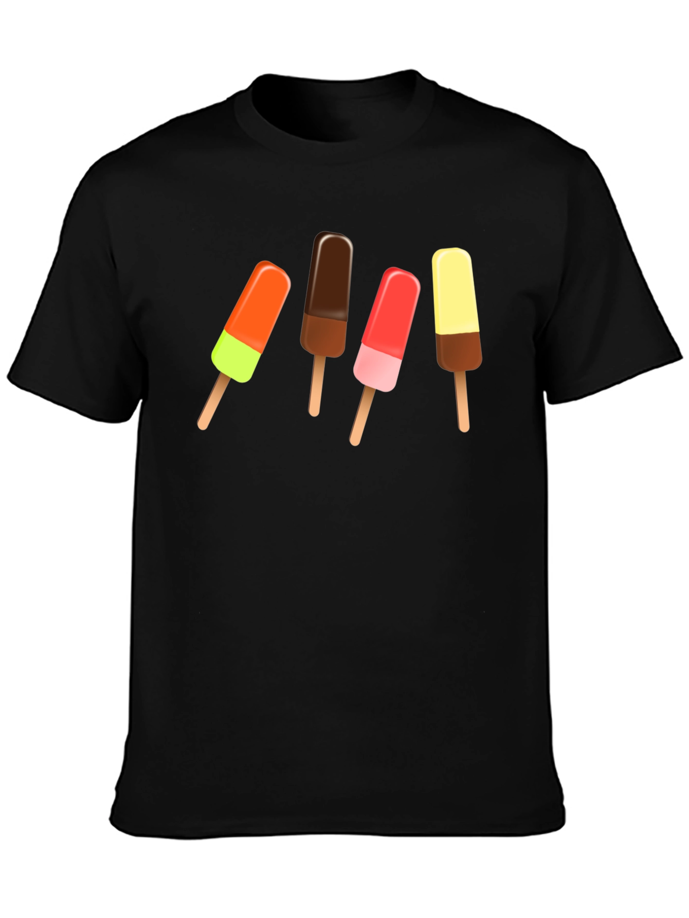 Cool Ice Cream Pops Black T-Shirt