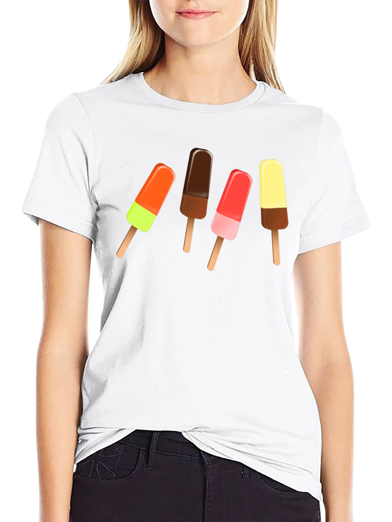 Cool Ice Cream Pops Black T-Shirt