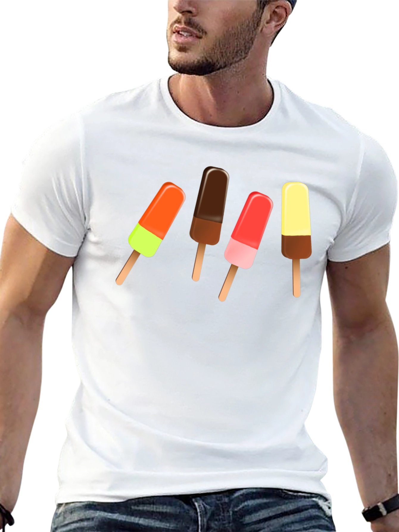Cool Ice Cream Pops Black T-Shirt