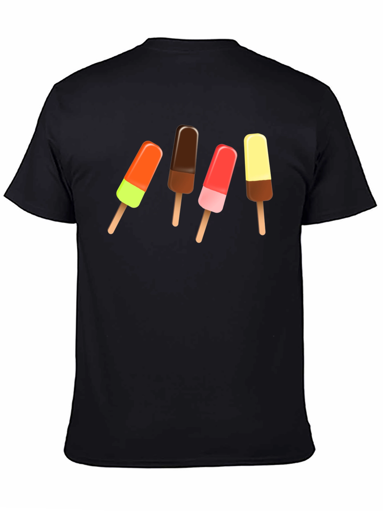 Cool Ice Cream Pops Black T-Shirt