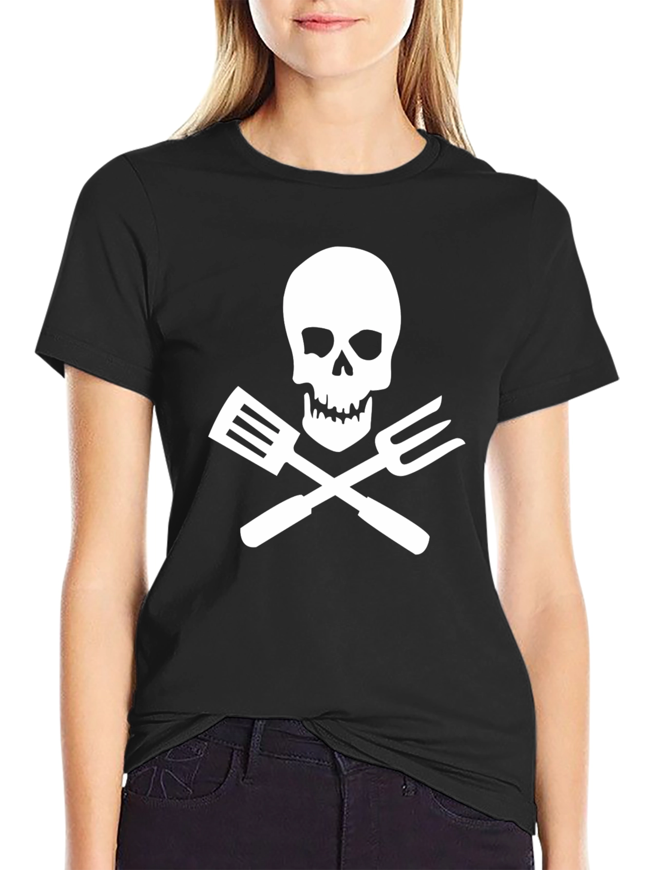BBQ Skull & Spatula T-Shirt - Grill Master Tee