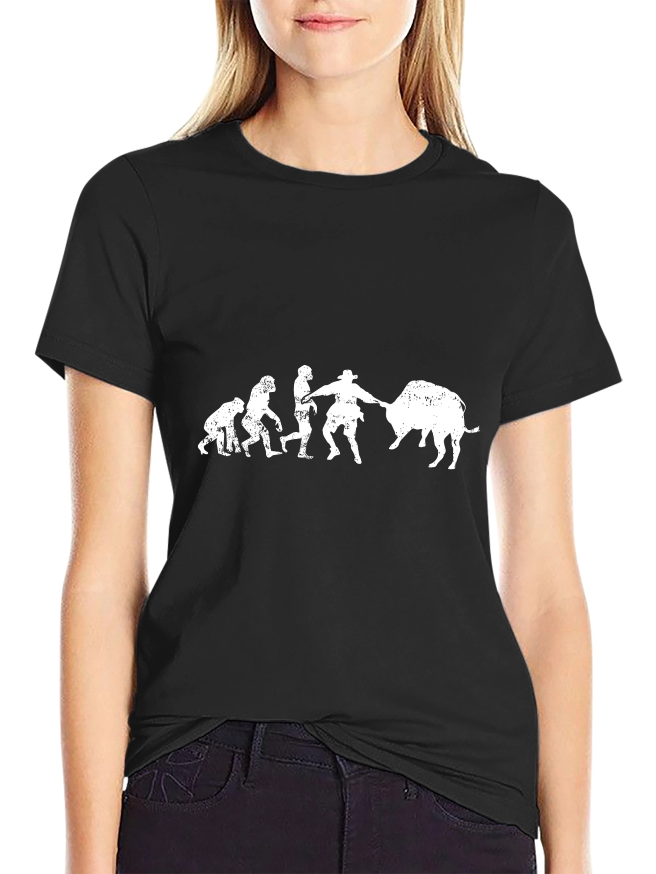Evolution of Man T-Shirt: Bullfighter Design