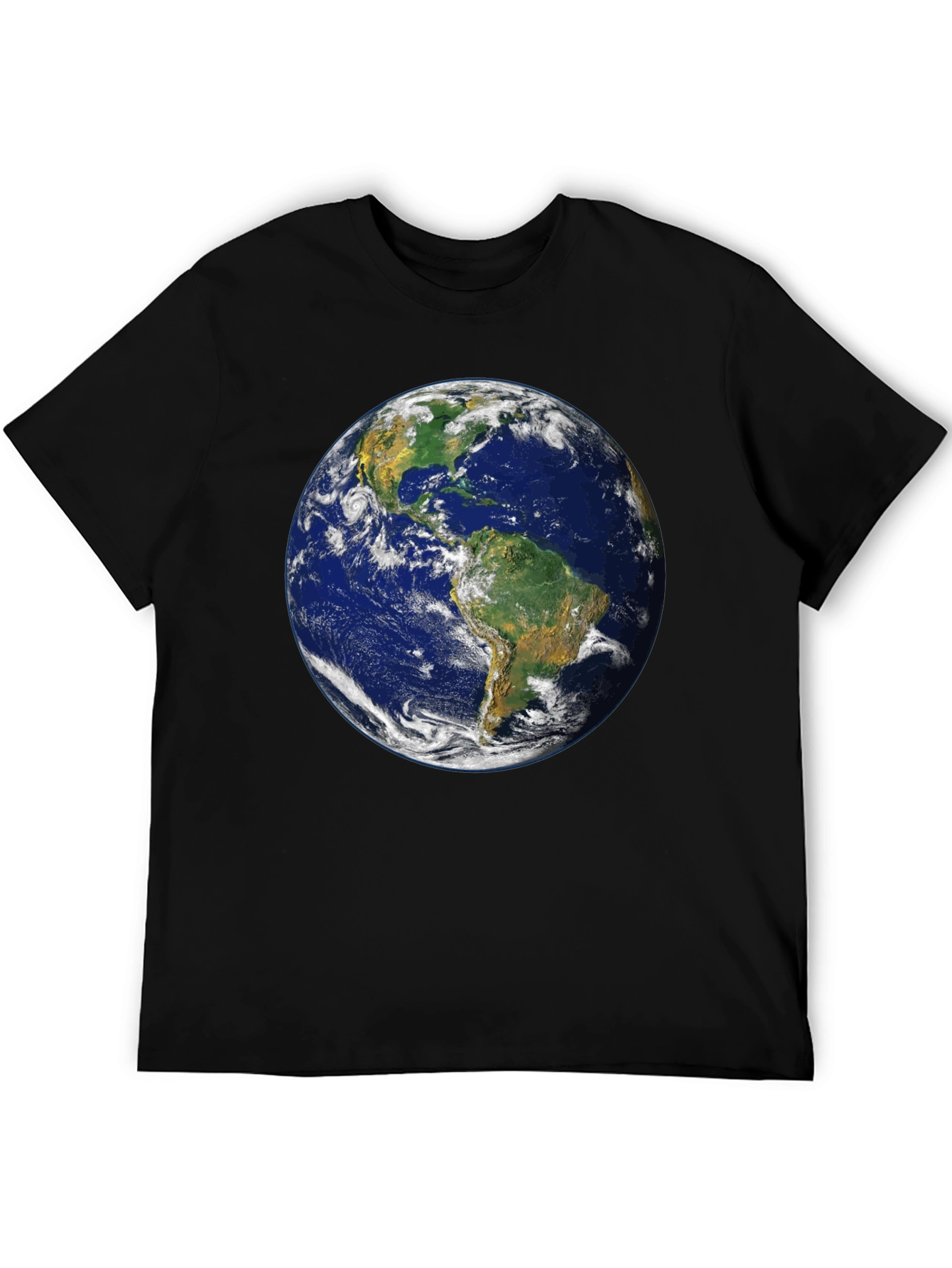 Earth Graphic Print Black T-Shirt