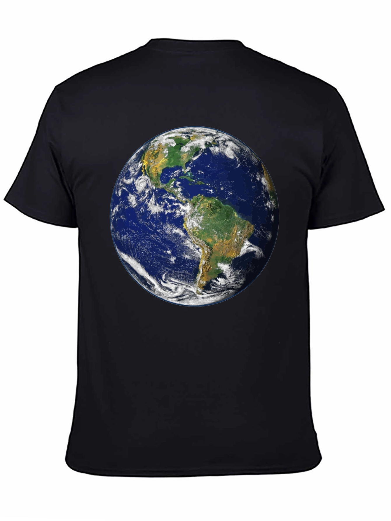 Earth Graphic Print Black T-Shirt
