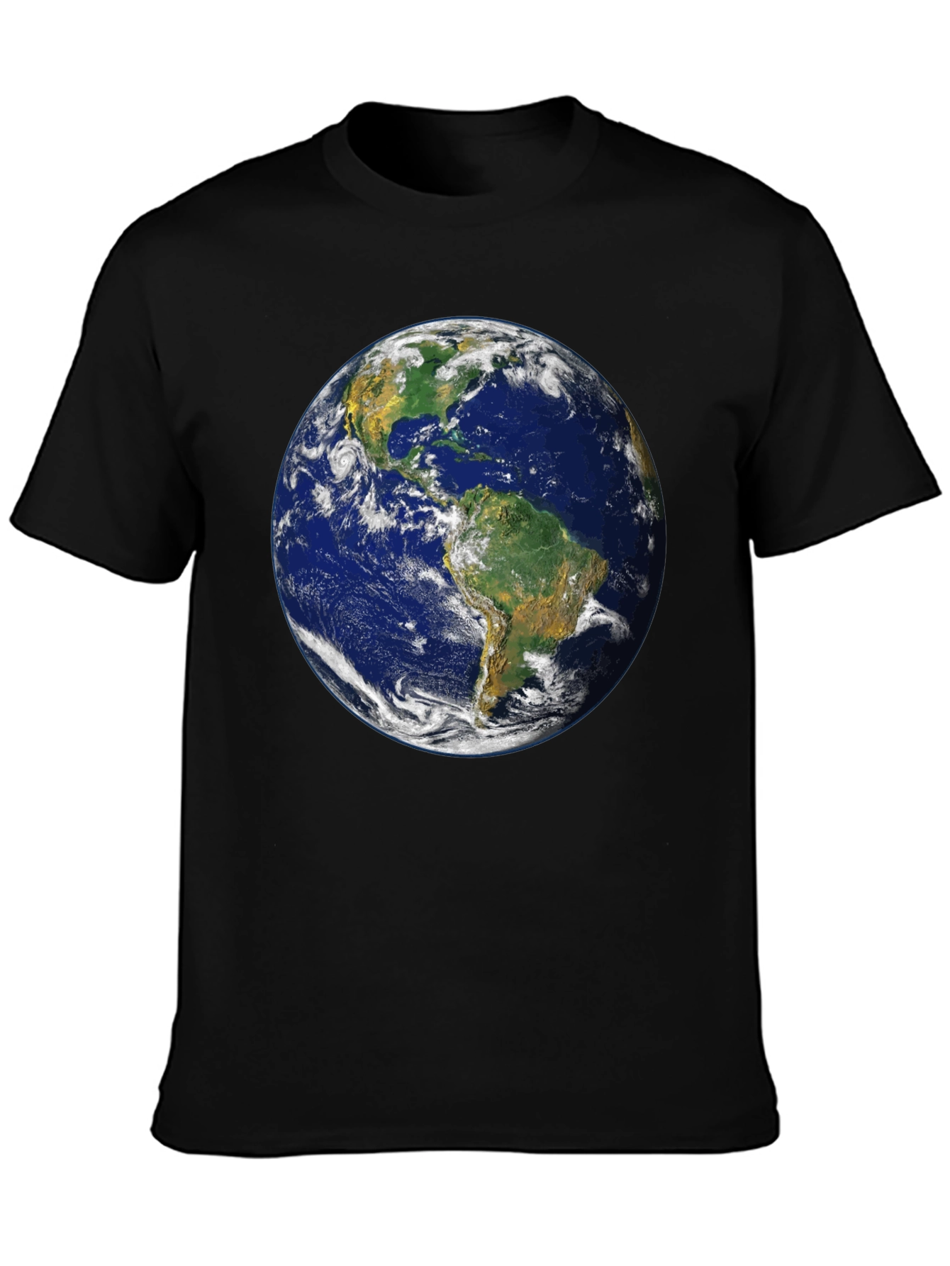 Earth Graphic Print Black T-Shirt
