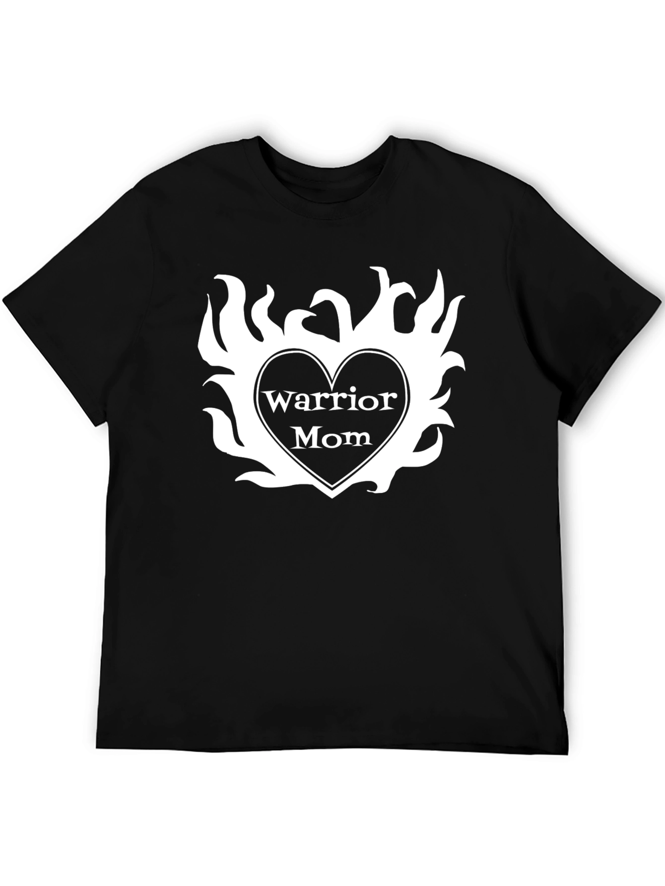 Warrior Mom Graphic Tee - Black Cotton T-Shirt