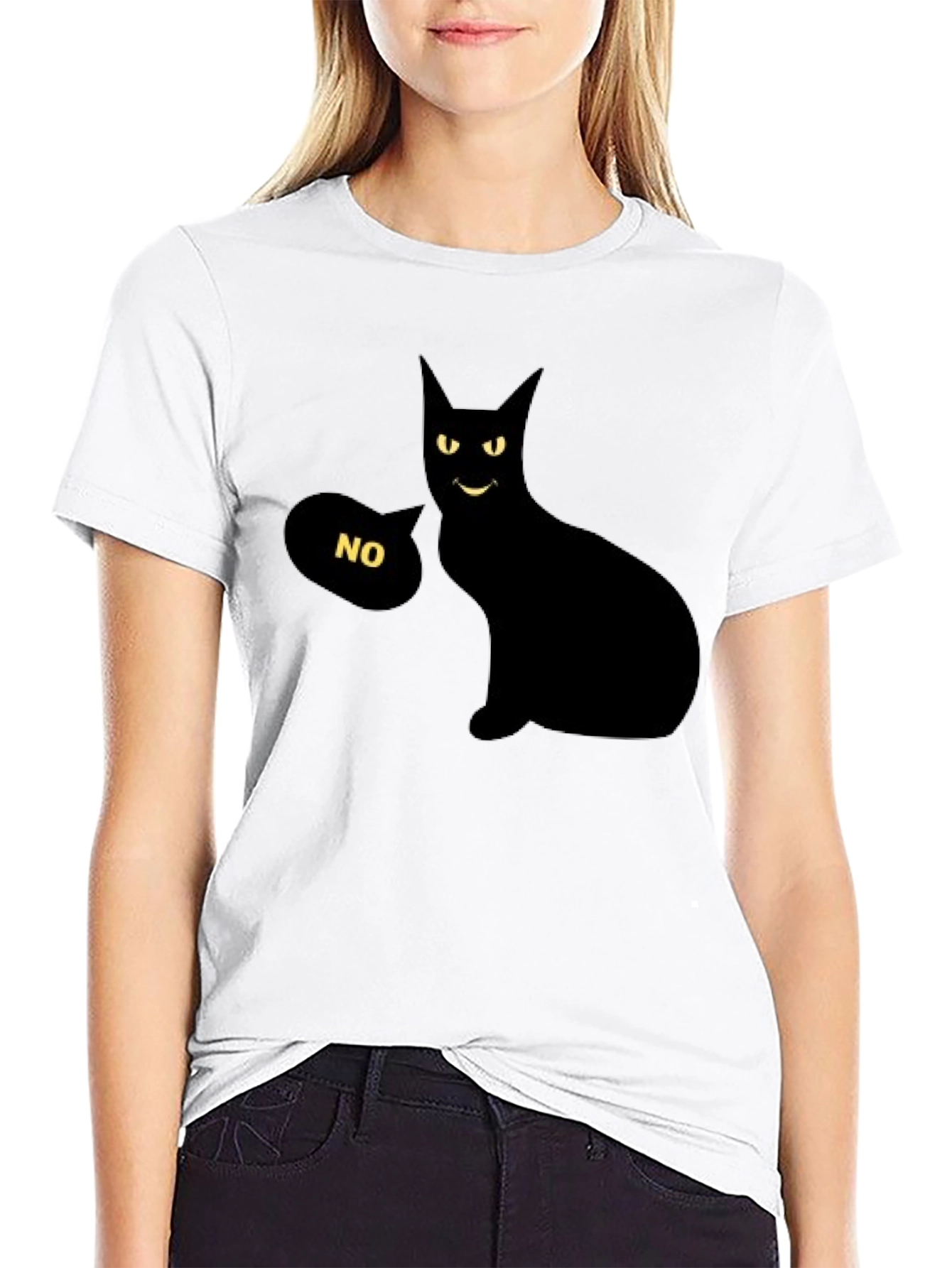 Funny Cat Graphic Tee - No Attitude