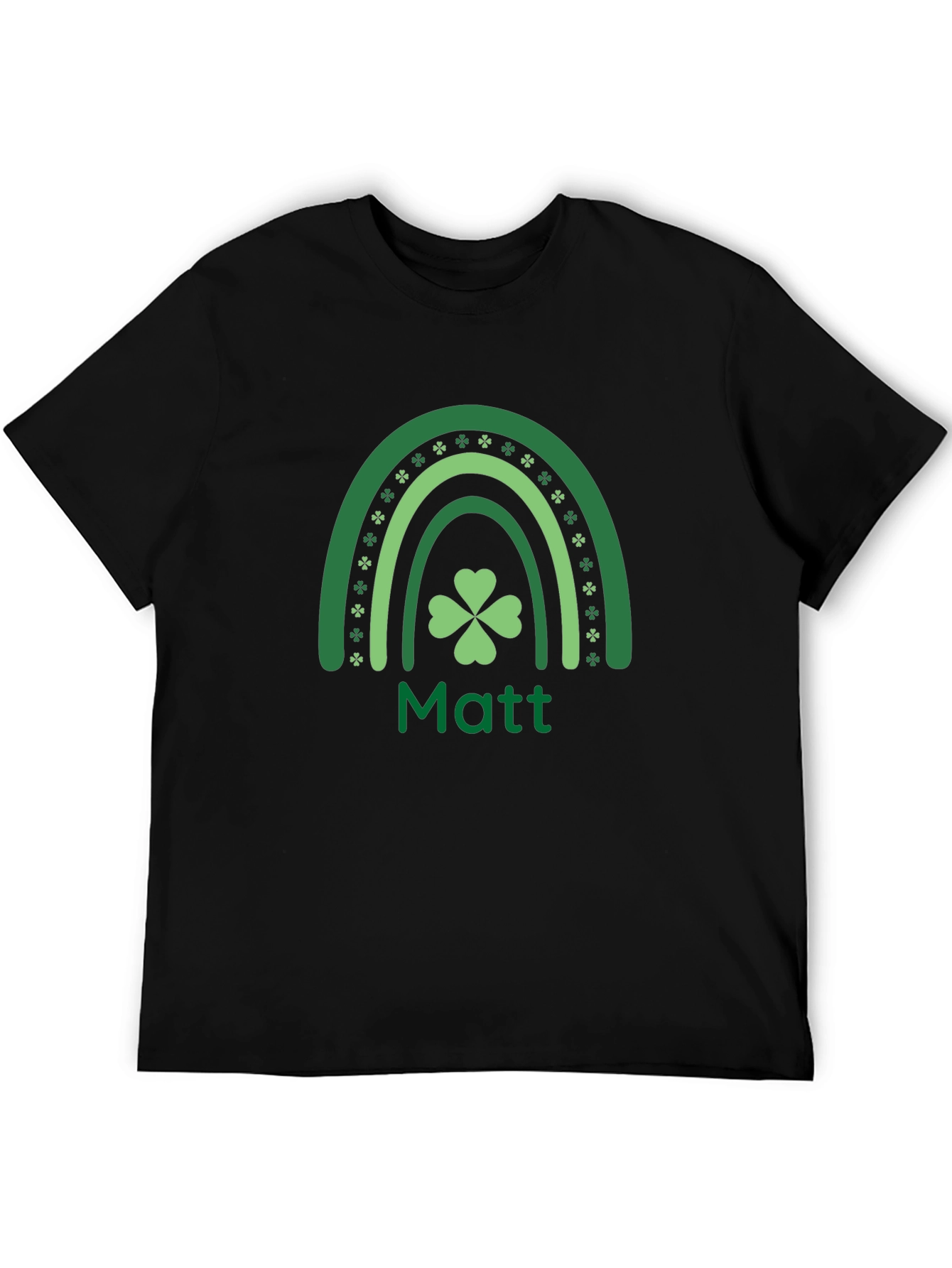 St. Patricks Day Matt Shamrock Rainbow T-Shirt