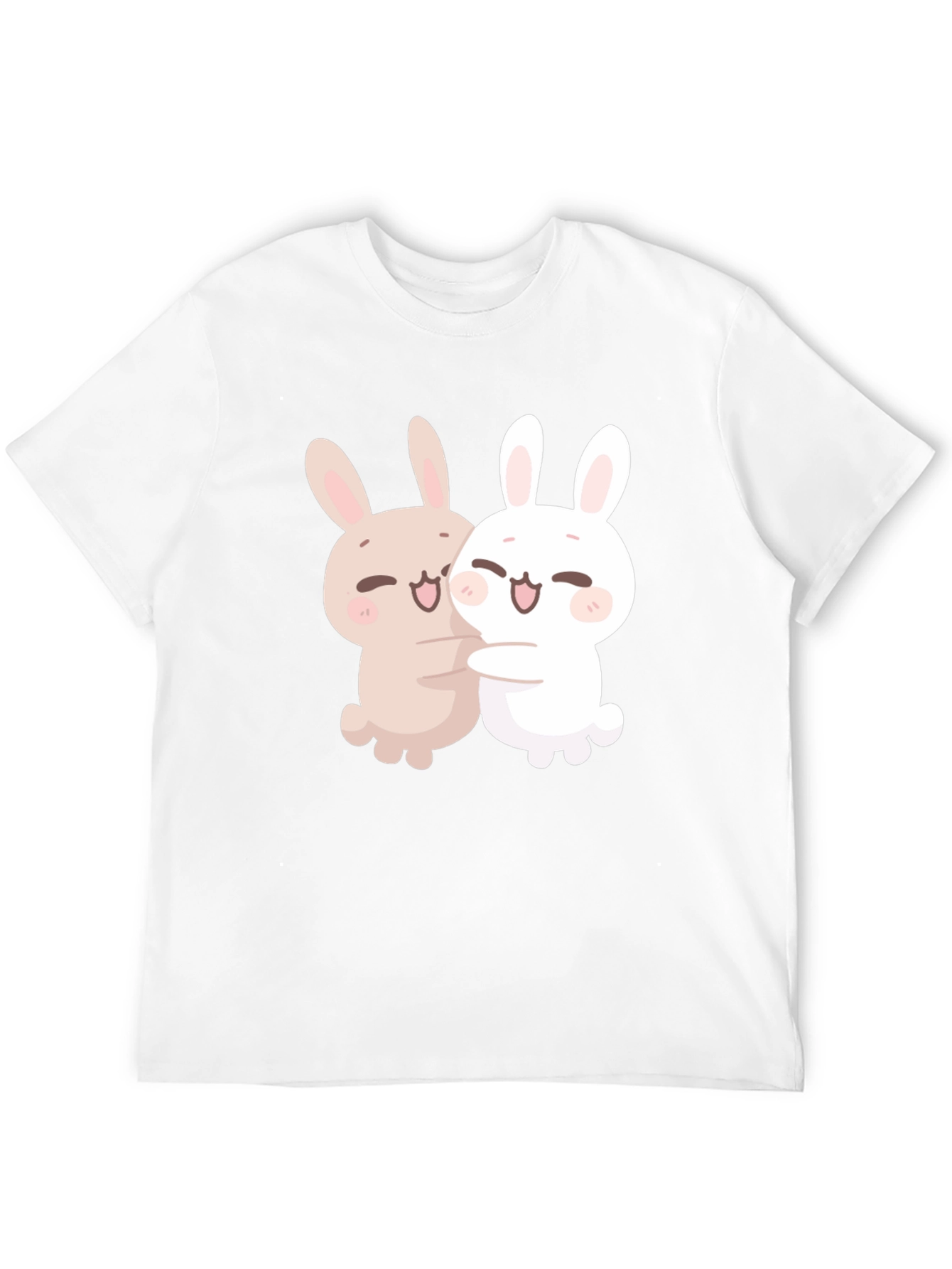 Cute Bunny Hug T-Shirt - Black