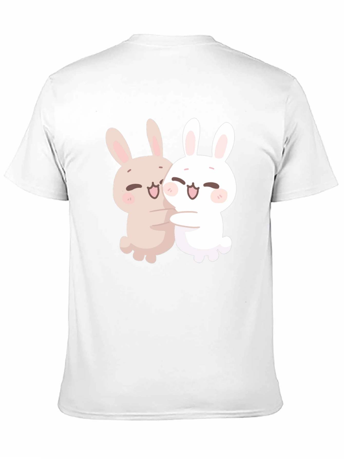 Cute Bunny Hug T-Shirt - Black