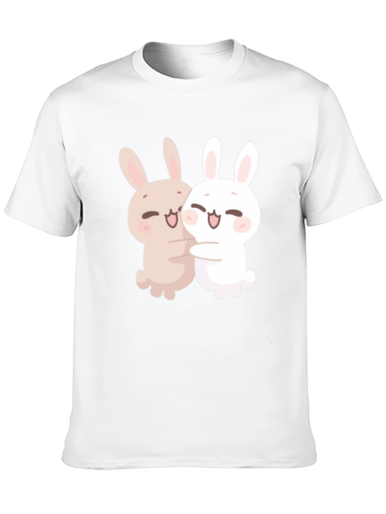 Cute Bunny Hug T-Shirt - Black