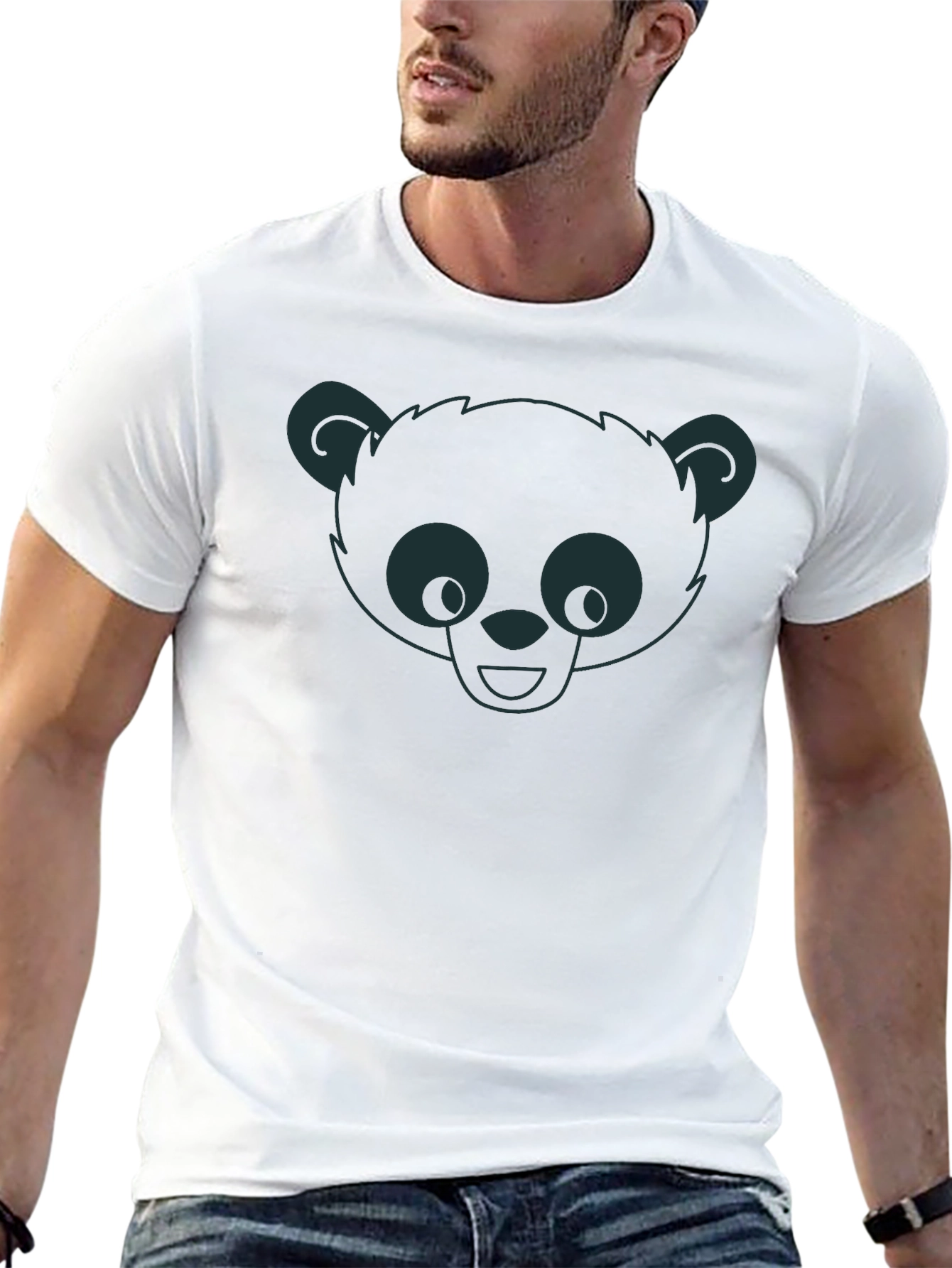 Bear Graphic Mens Black T-Shirt