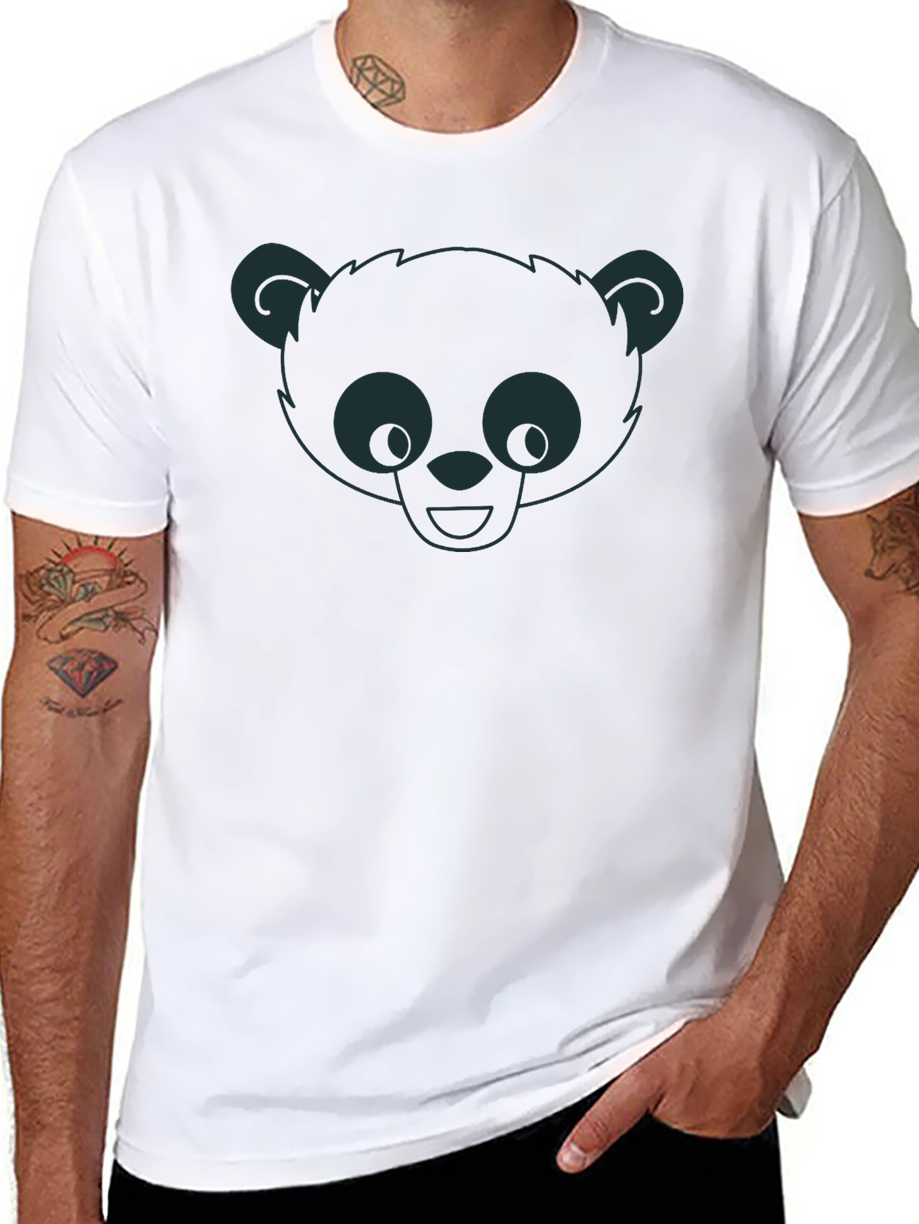 Bear Graphic Mens Black T-Shirt