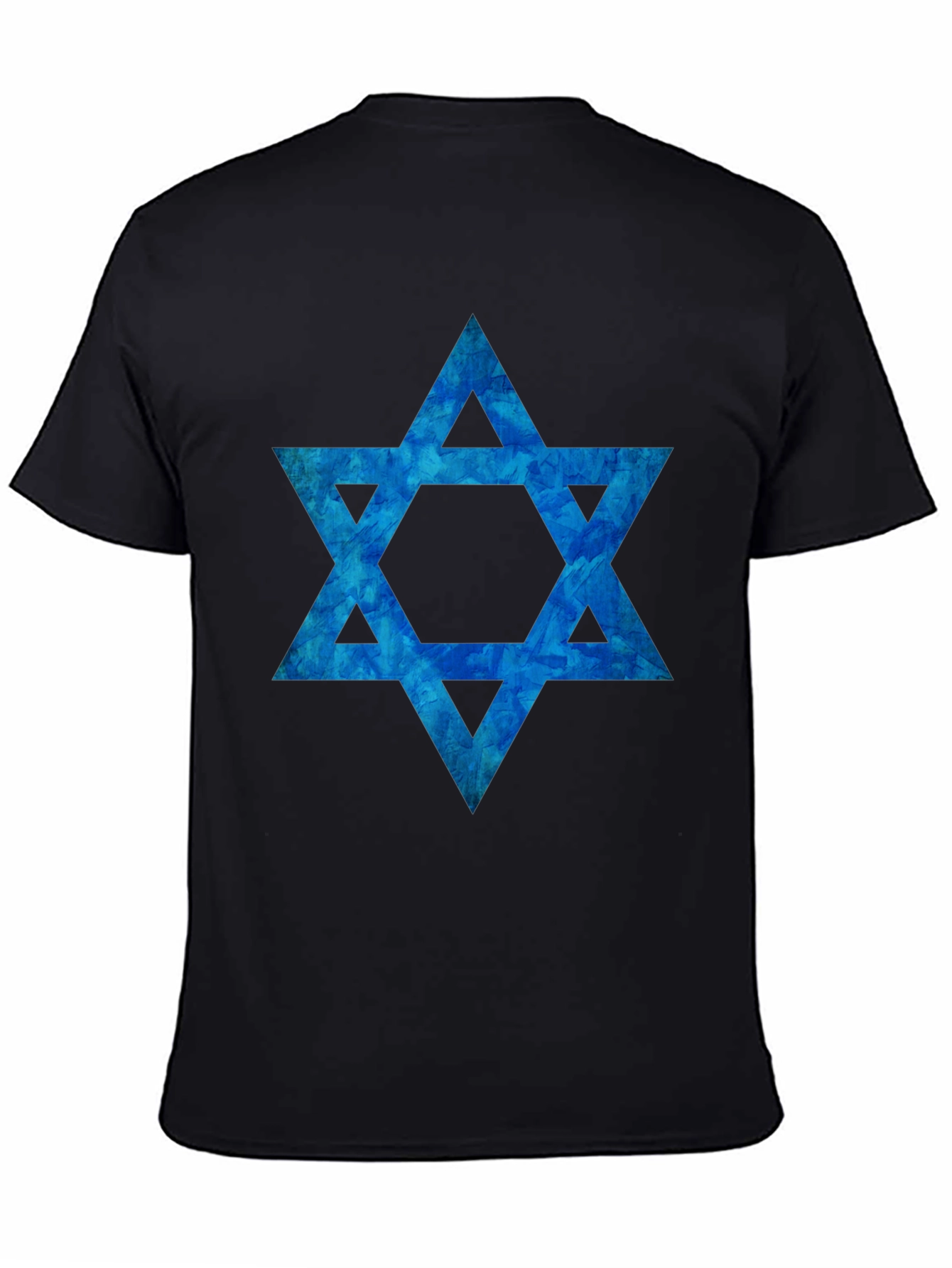 Star of David Graphic Tee - Black Cotton Blend