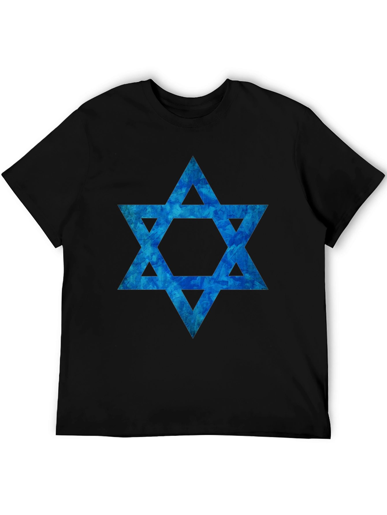 Star of David Graphic Tee - Black Cotton Blend