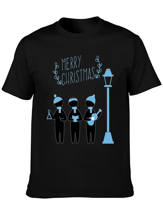 Festive Merry Christmas Caroler Graphic Tee