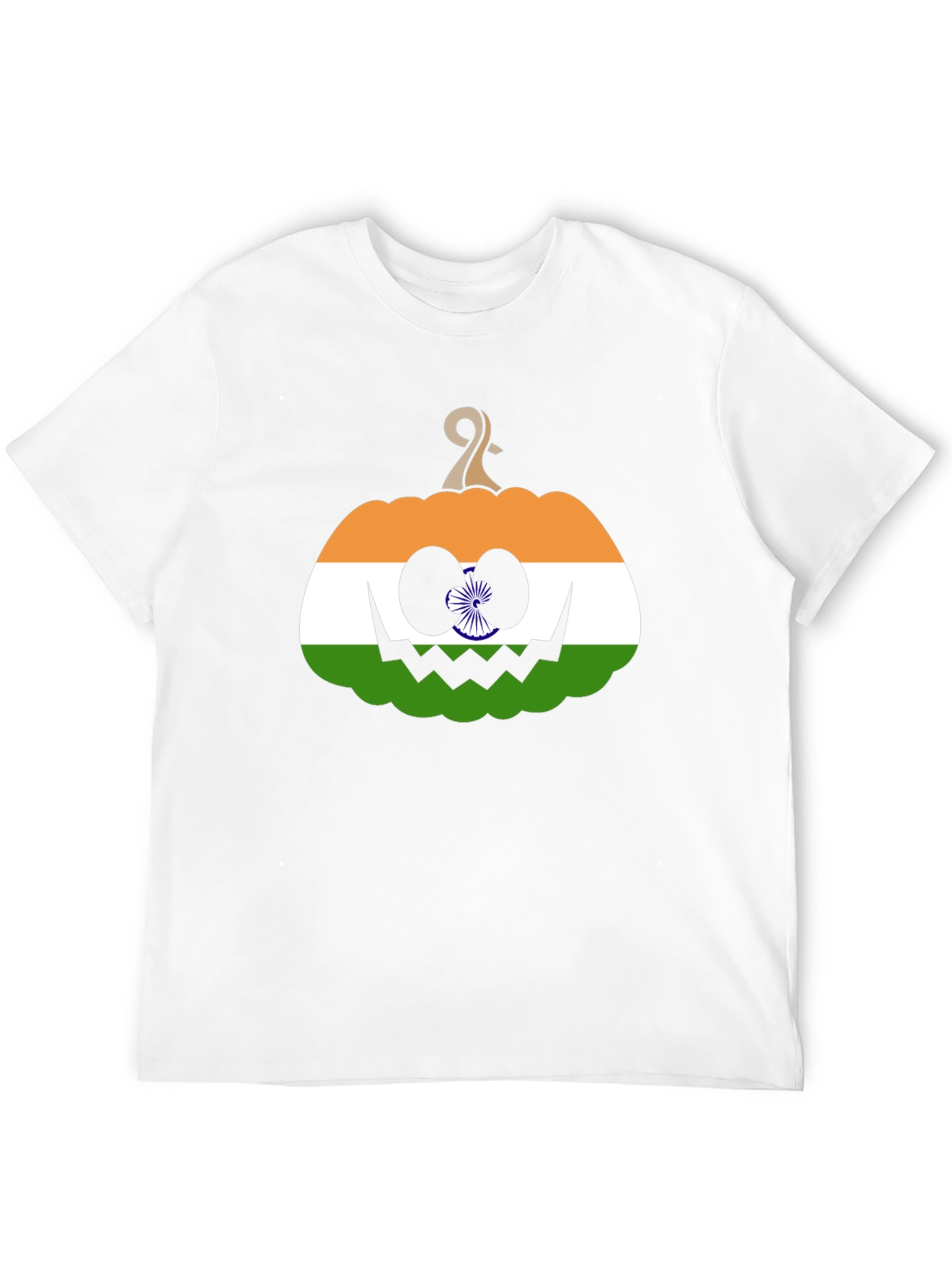 Indian Flag Pumpkin Halloween T-Shirt