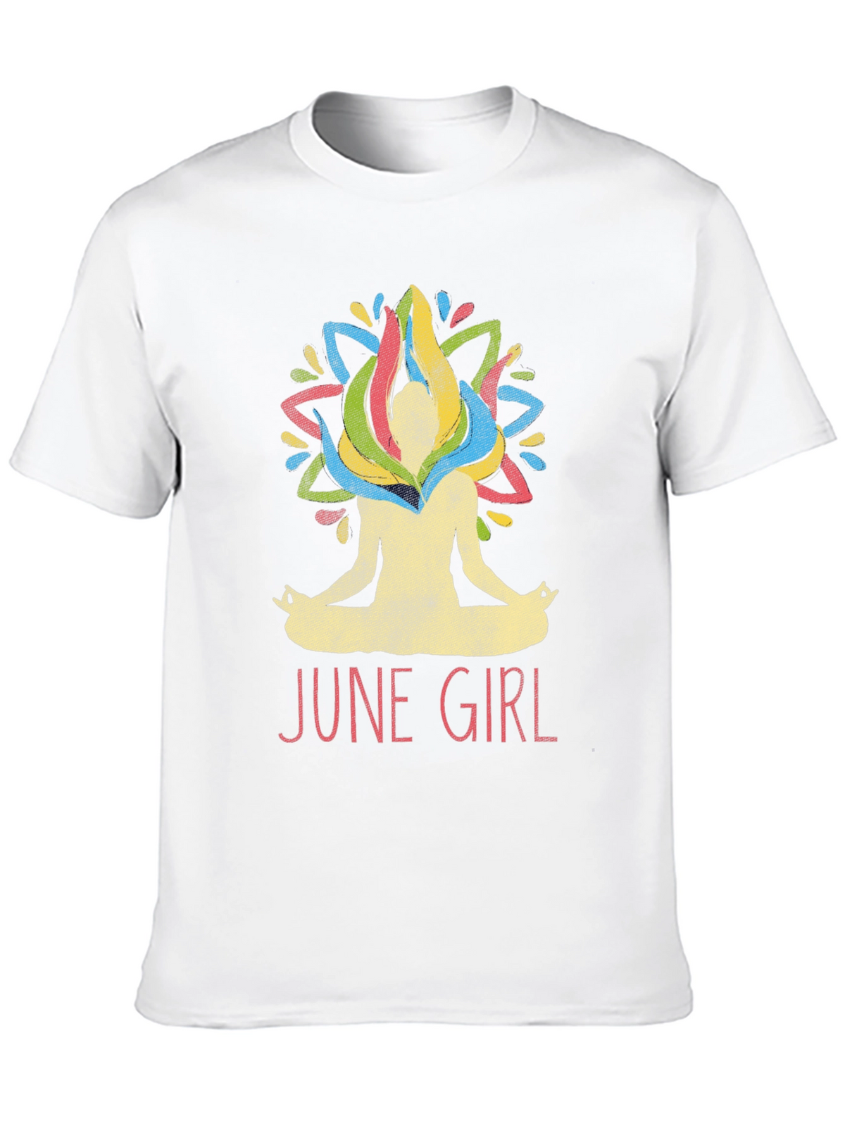 June Girl Yoga T-Shirt - Meditating Woman