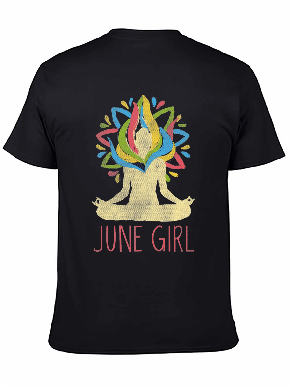 June Girl Yoga T-Shirt - Meditating Woman