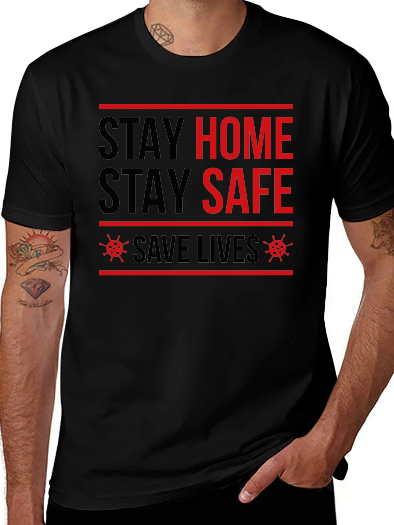 Stay Home Stay Safe Graphic Tee
