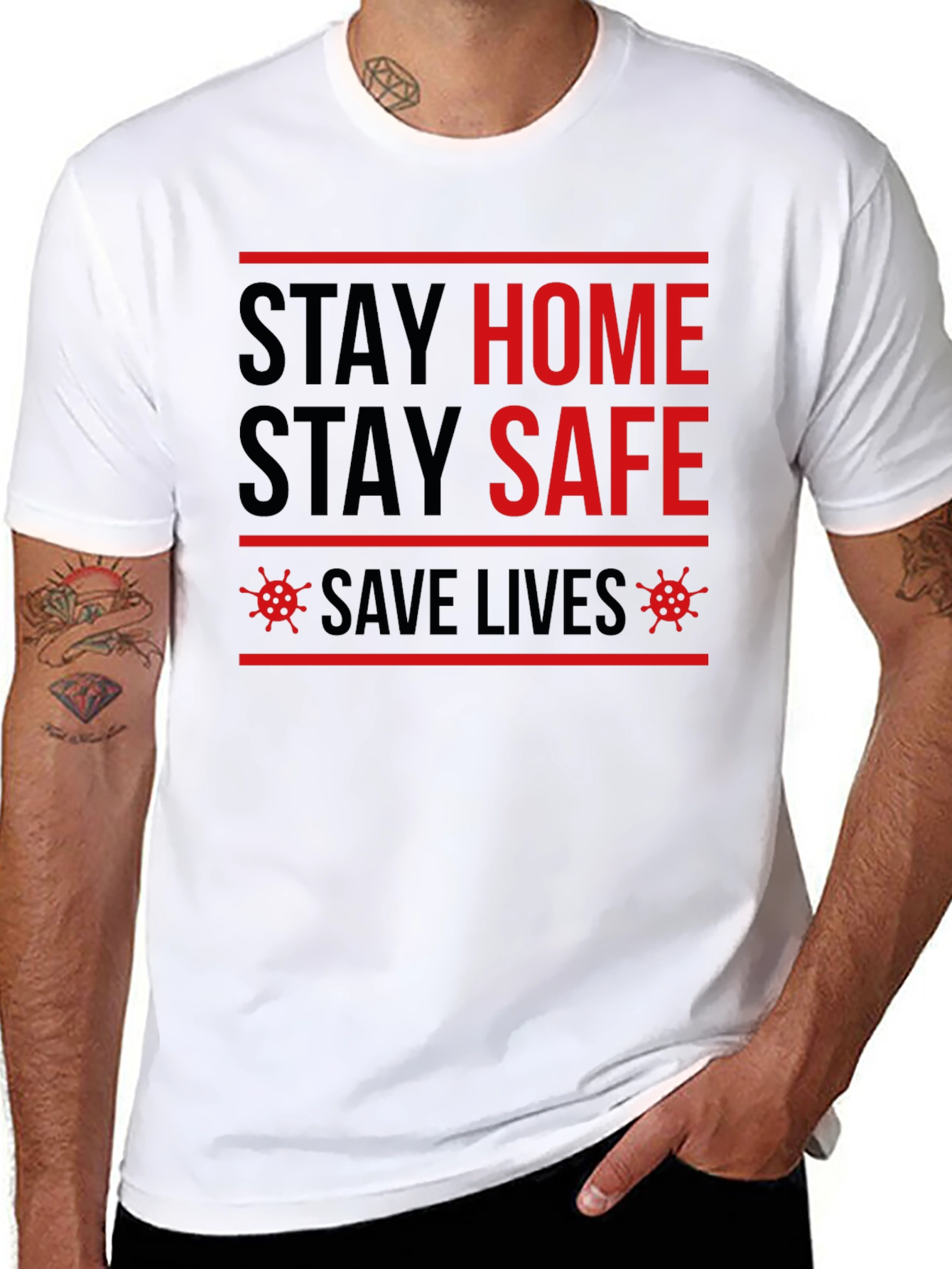 Stay Home Stay Safe Graphic Tee