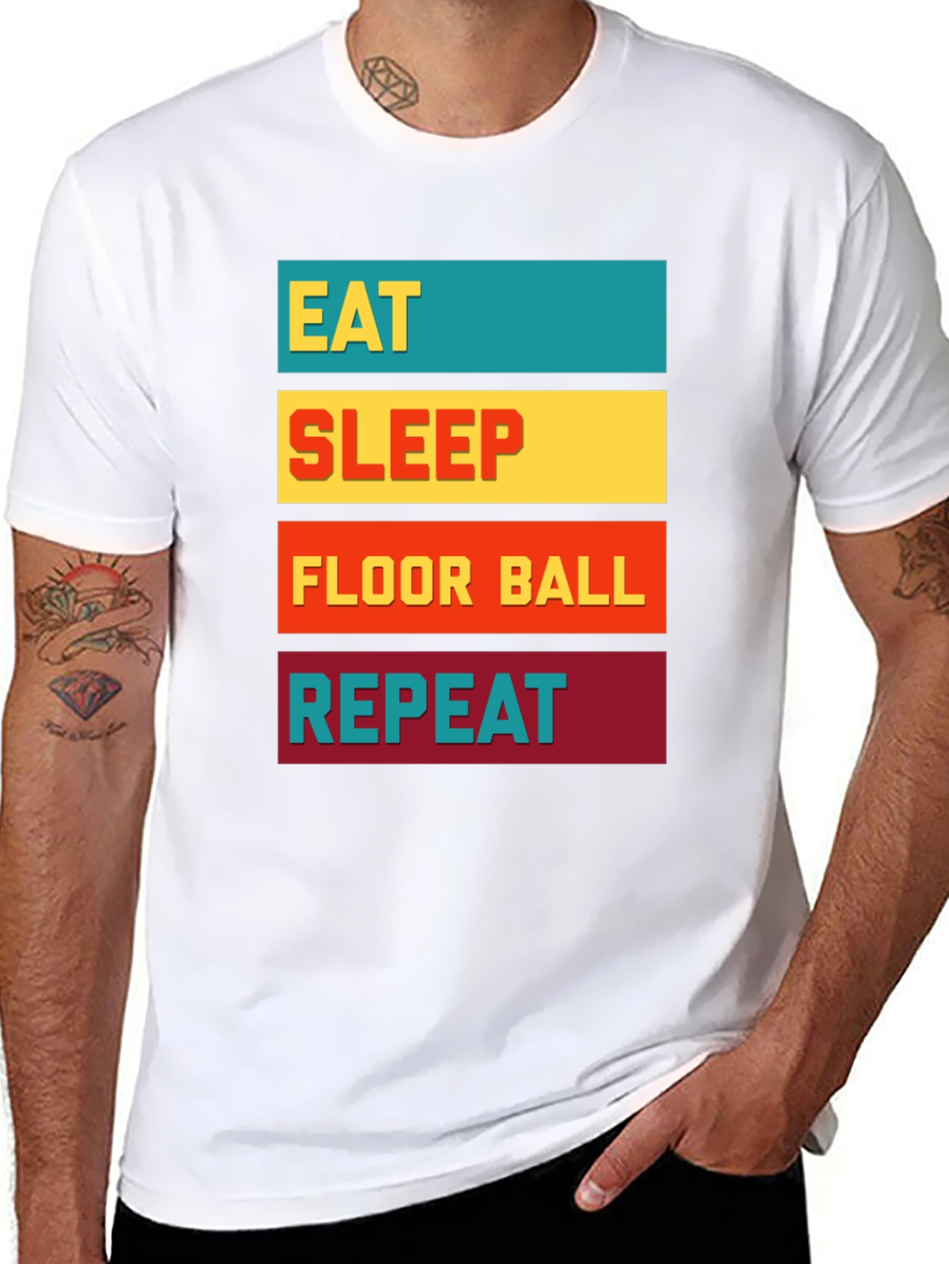Eat Sleep Floor Ball Repeat T-Shirt